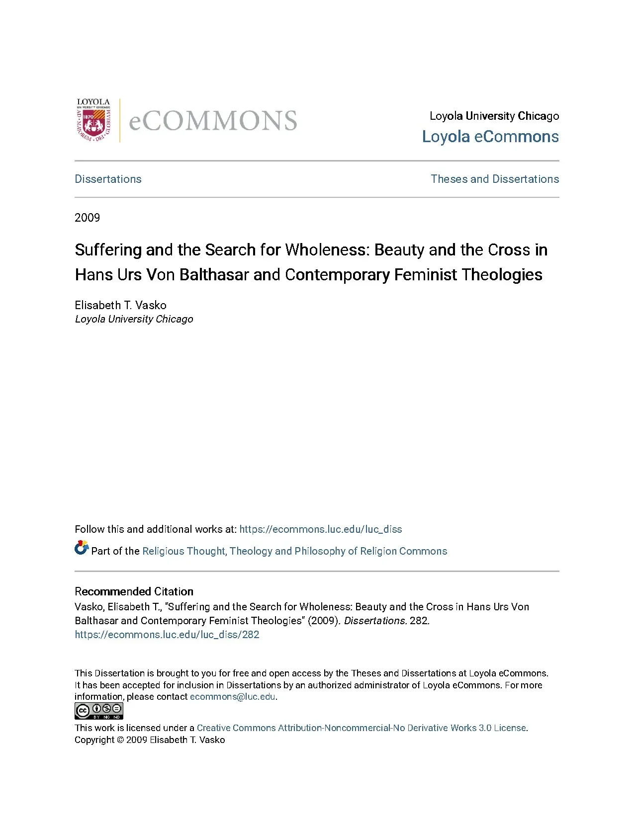 Suffering and the search for wholeness beauty and the cross