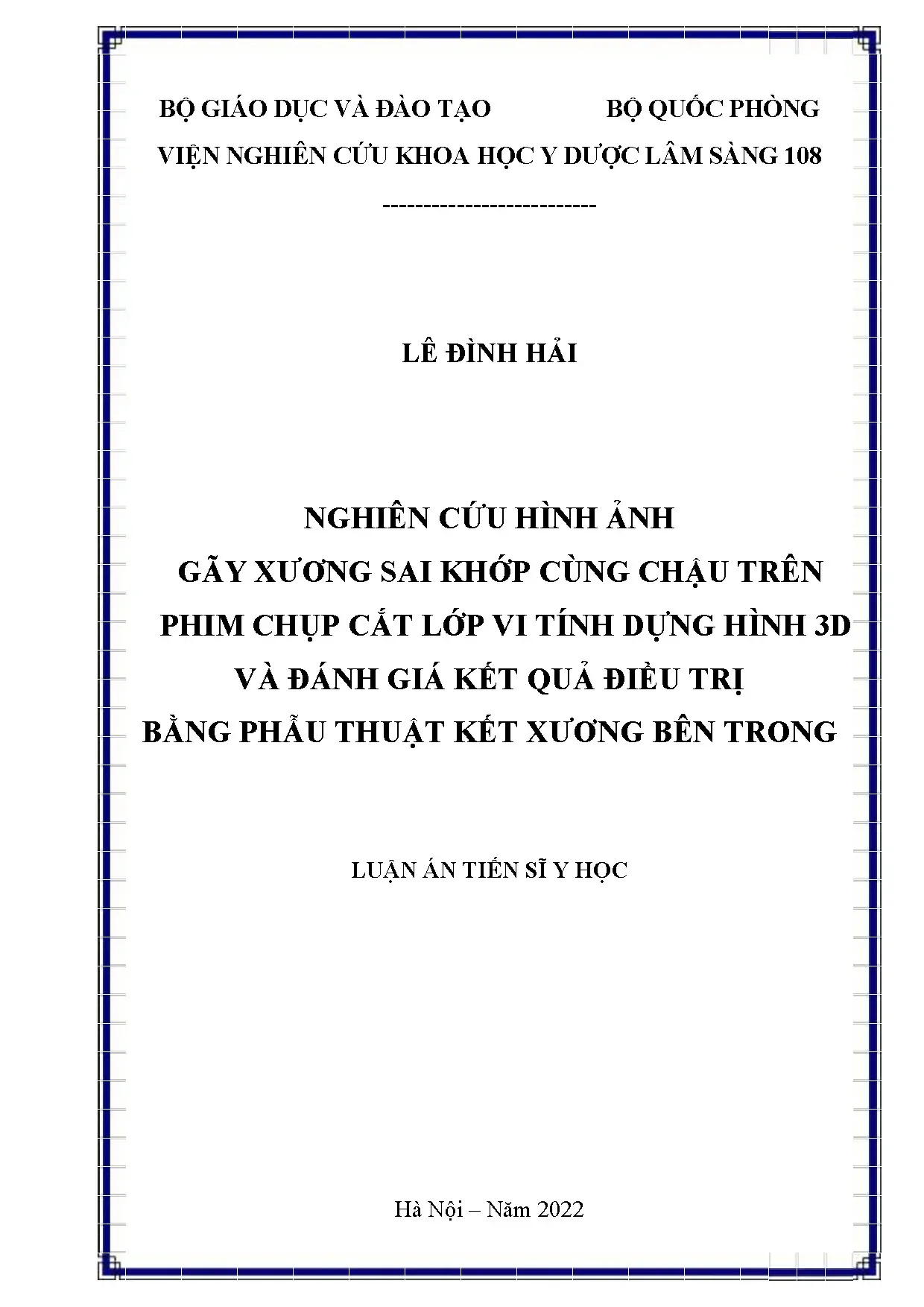 Luận án tiến sĩ nghiên cứu hình ảnh gãy xương sai khớp cùng