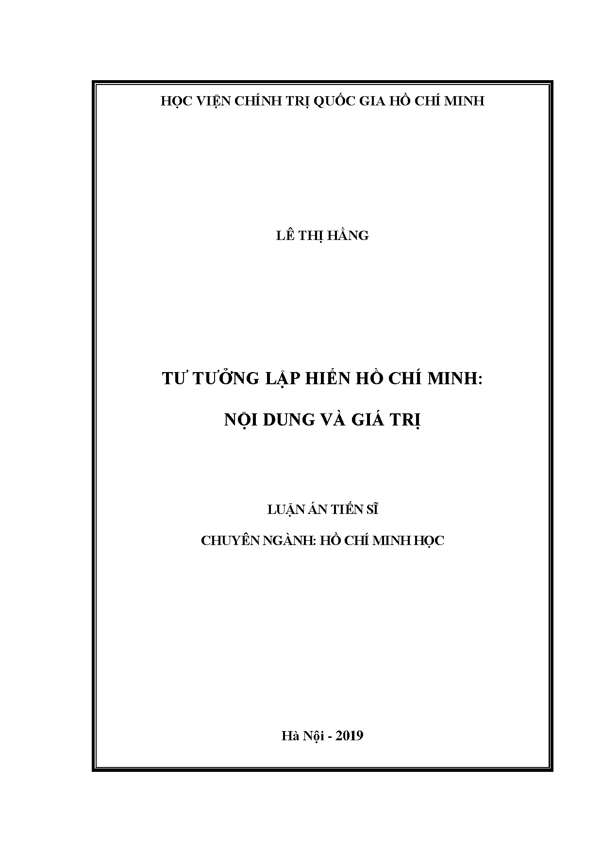 Luận án tiến sĩ tư tưởng lập hiến hồ chí minh nội dung và gi