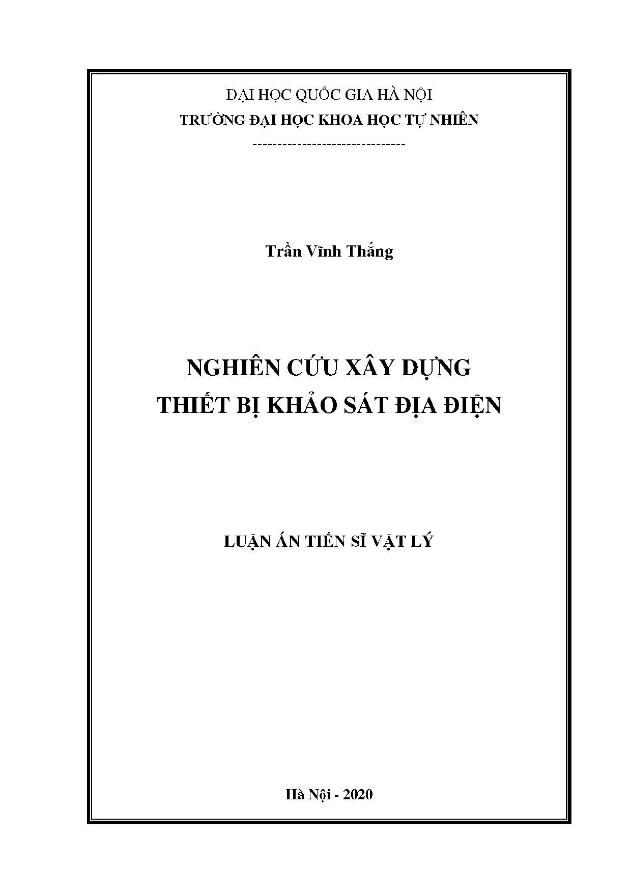 Luận án tiến sĩ xây dựng thiết bị khảo sát địa điện