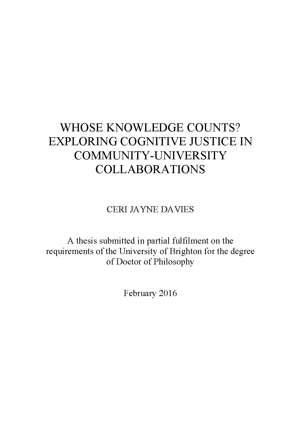 Whose knowledge counts cjdavies phd final june16