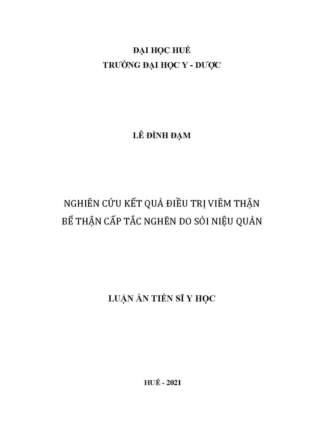 Điều trị viêm thận bể thận cấp tắc nghẽn do sỏi niệu quản