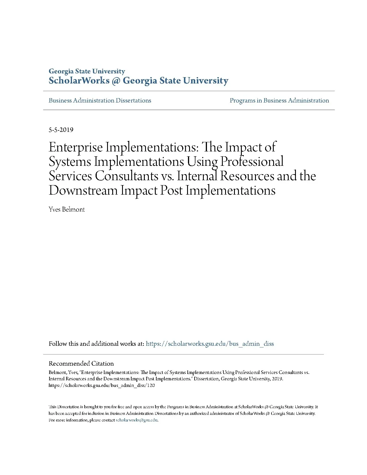 Enterprise implementations the impact of systems implementat