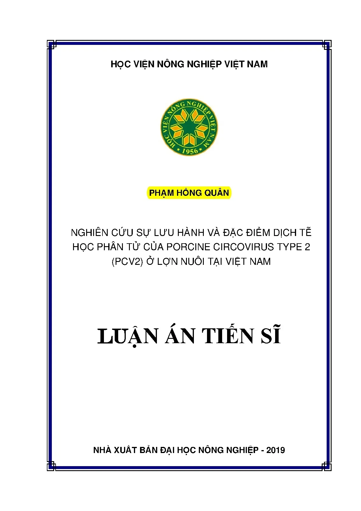 Nghiên cứu PCV2 ở lợn Việt Nam: Lưu hành & Dịch tễ học