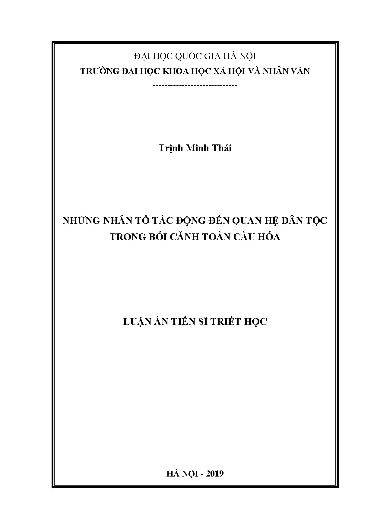 Nhân tố tác động đến quan hệ dân tộc trong toàn cầu hóa