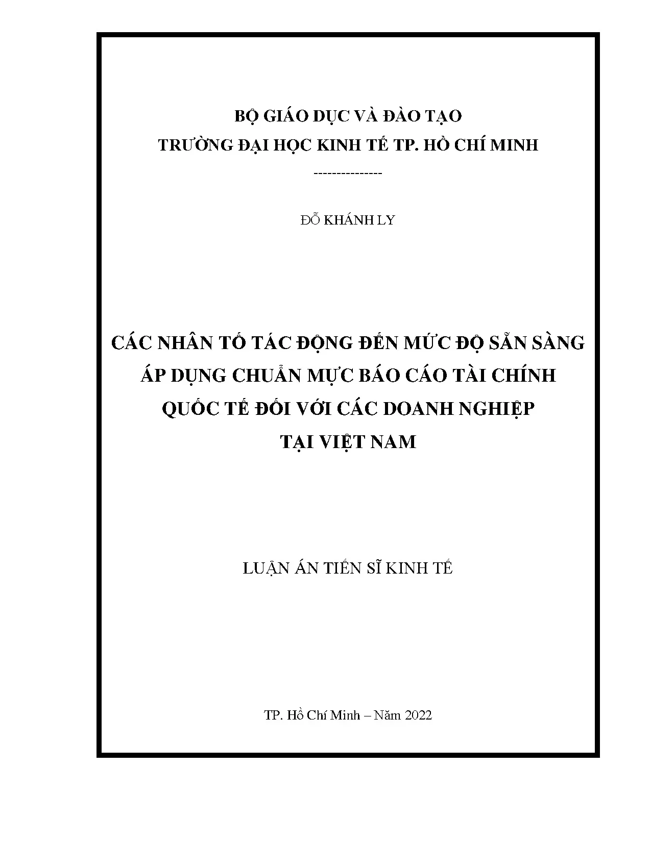 Luận án tiến sĩ các nhân tố tác động đến mức độ sẵn sàng áp