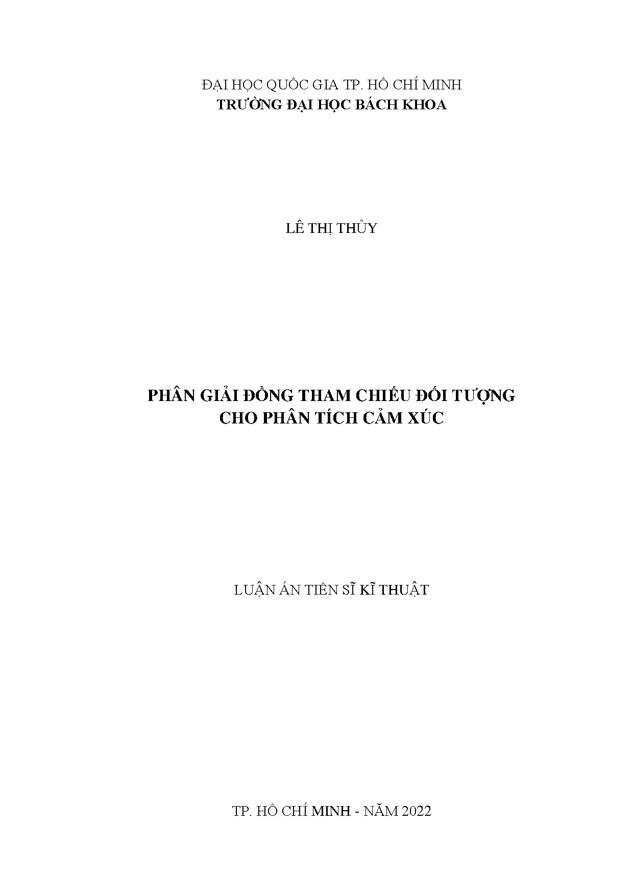 Phân giải đồng tham chiếu đối tượng cho phân tích cảm xúc