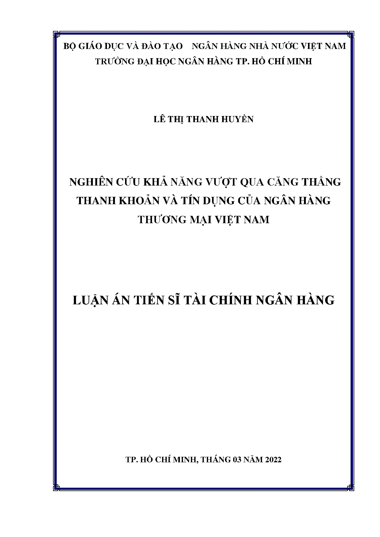 Căng thẳng thanh khoản, tín dụng ngân hàng thương mại Việt Nam