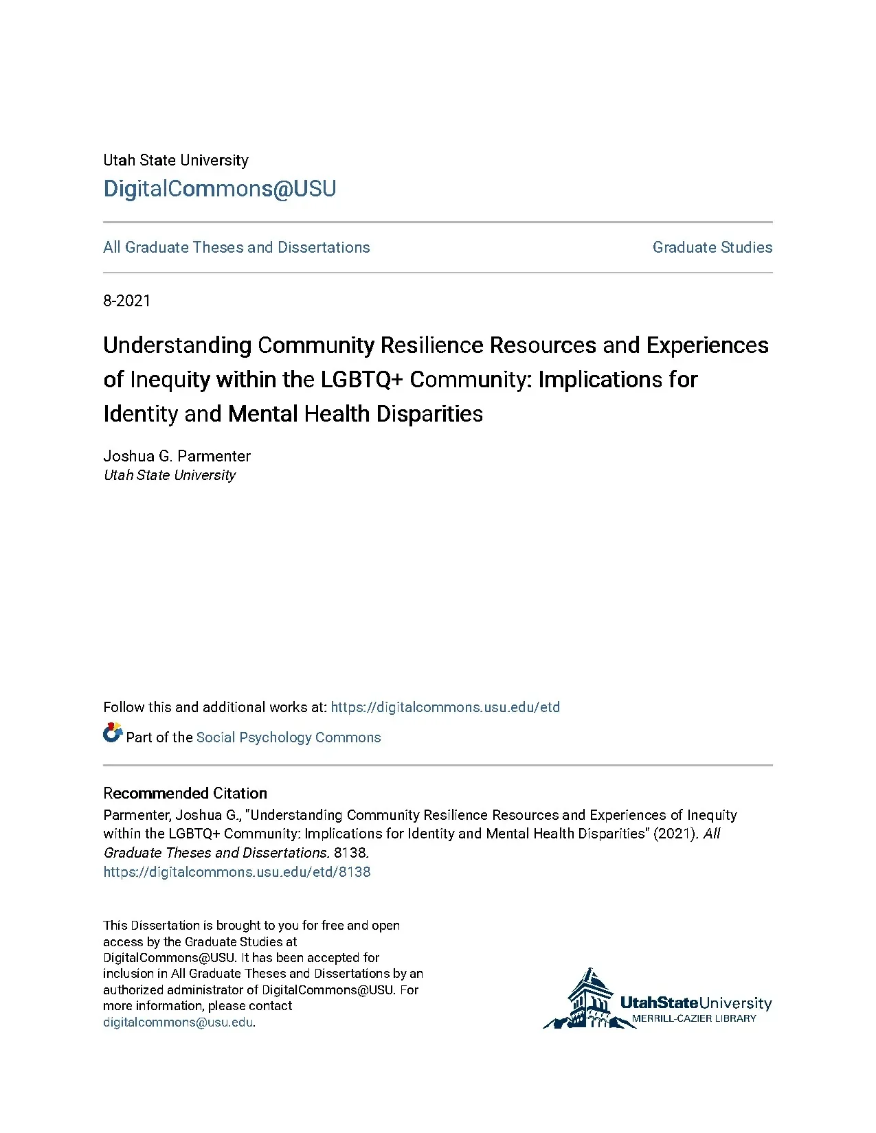 Understanding community resilience resources and experiences