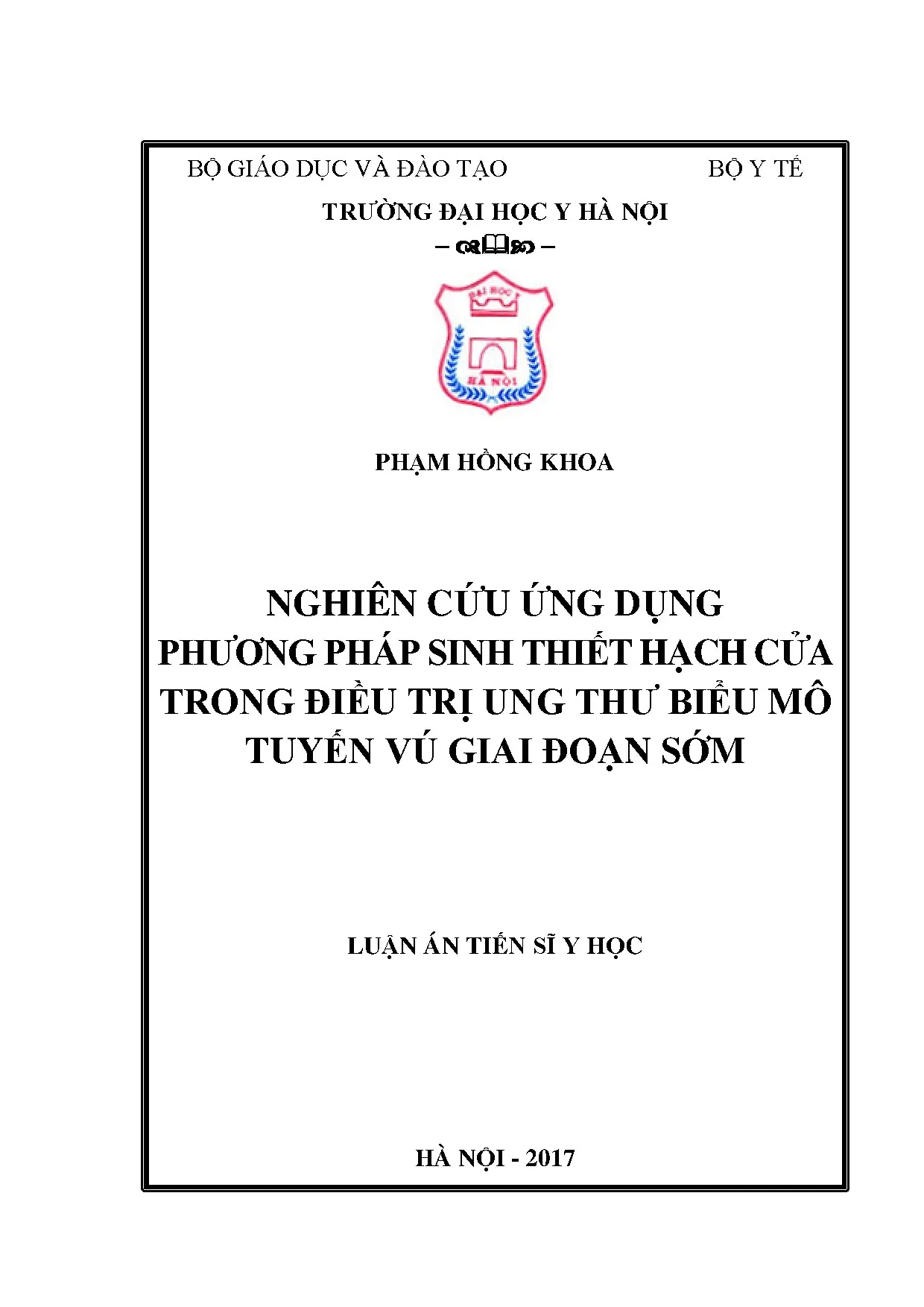 Luận án tiến sĩ nghiên cứu ứng dụng phương pháp sinh thiết h