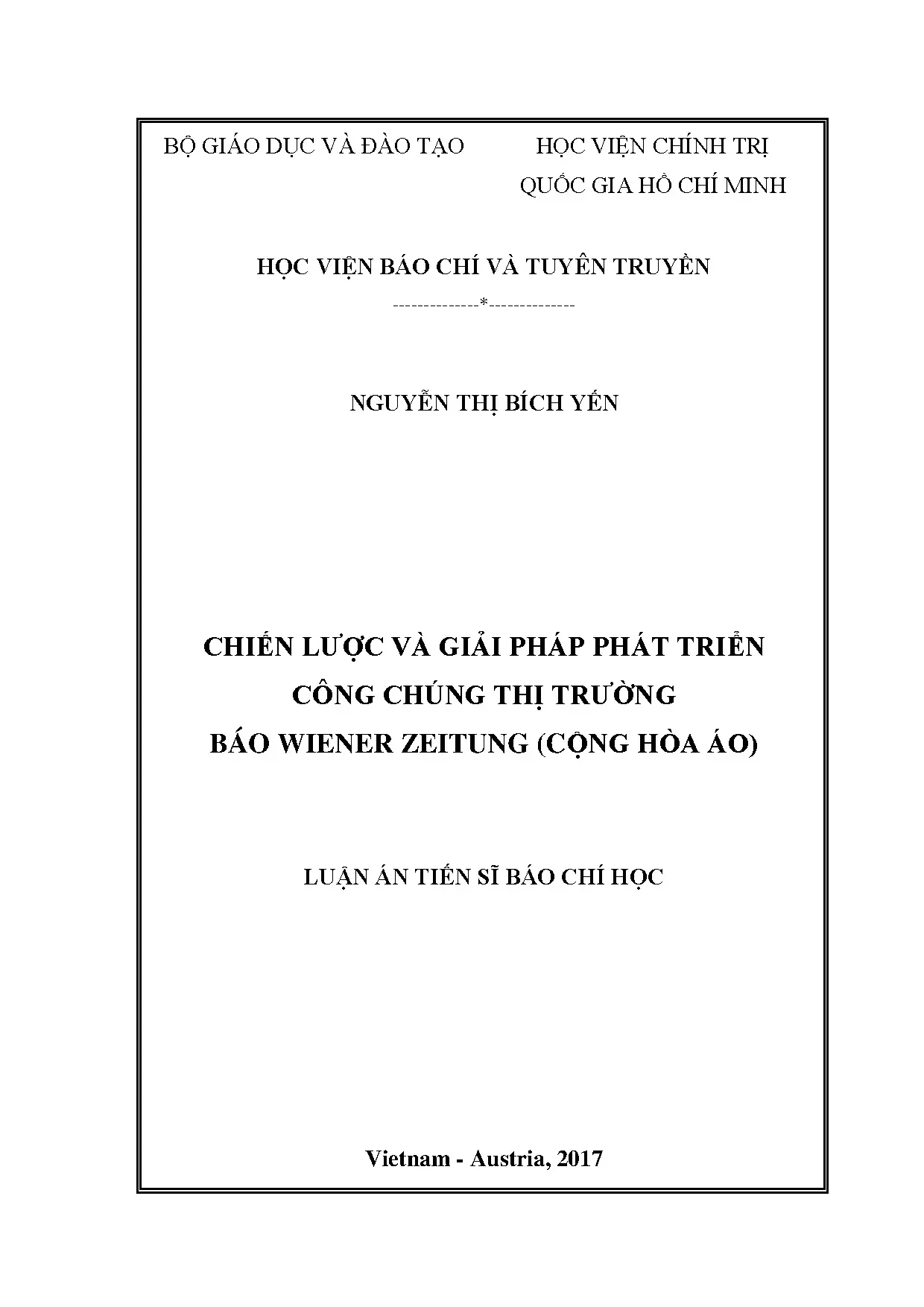 Chiến lược phát triển công chúng thị trường báo Wiener Zeitung