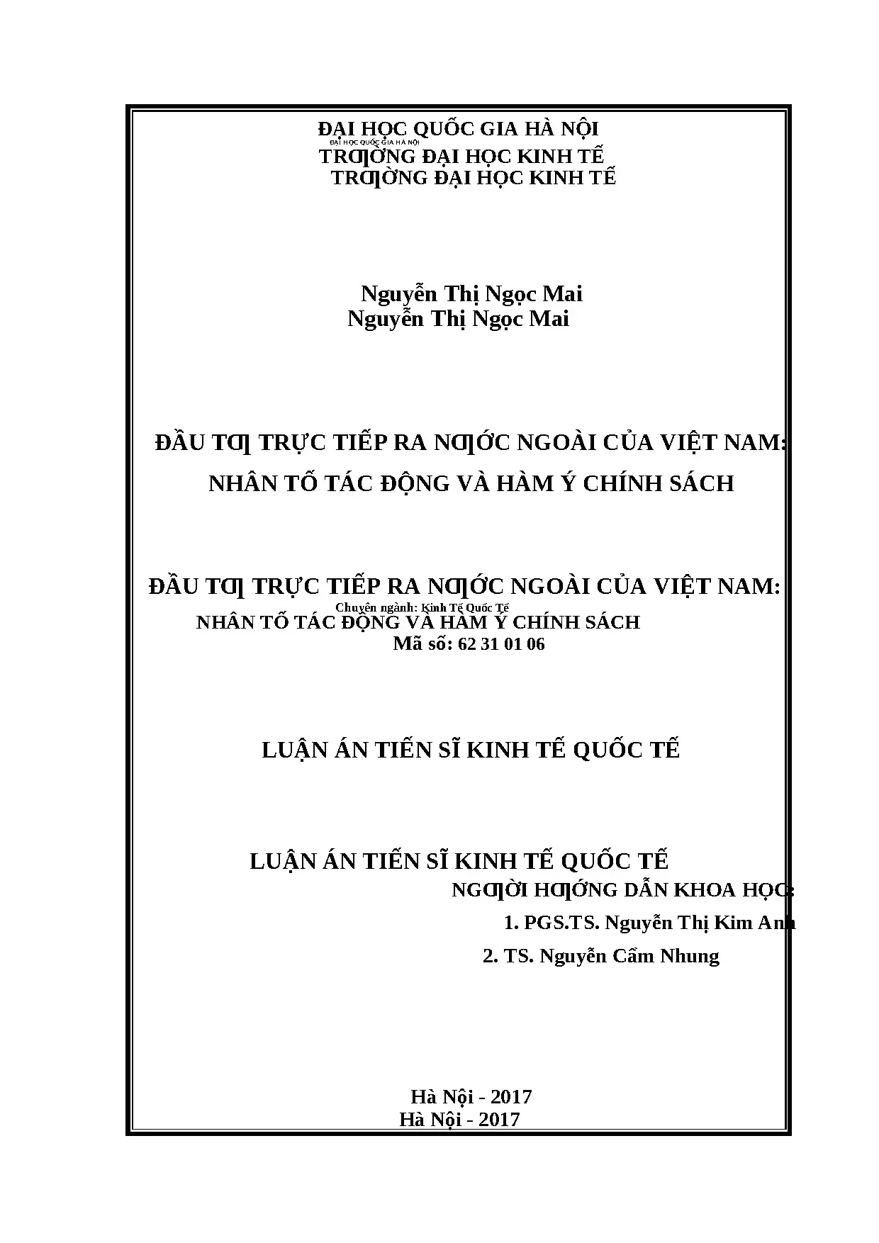 Đầu tư trực tiếp ra nước ngoài của Việt Nam: Nhân tố và hàm ý chính sách