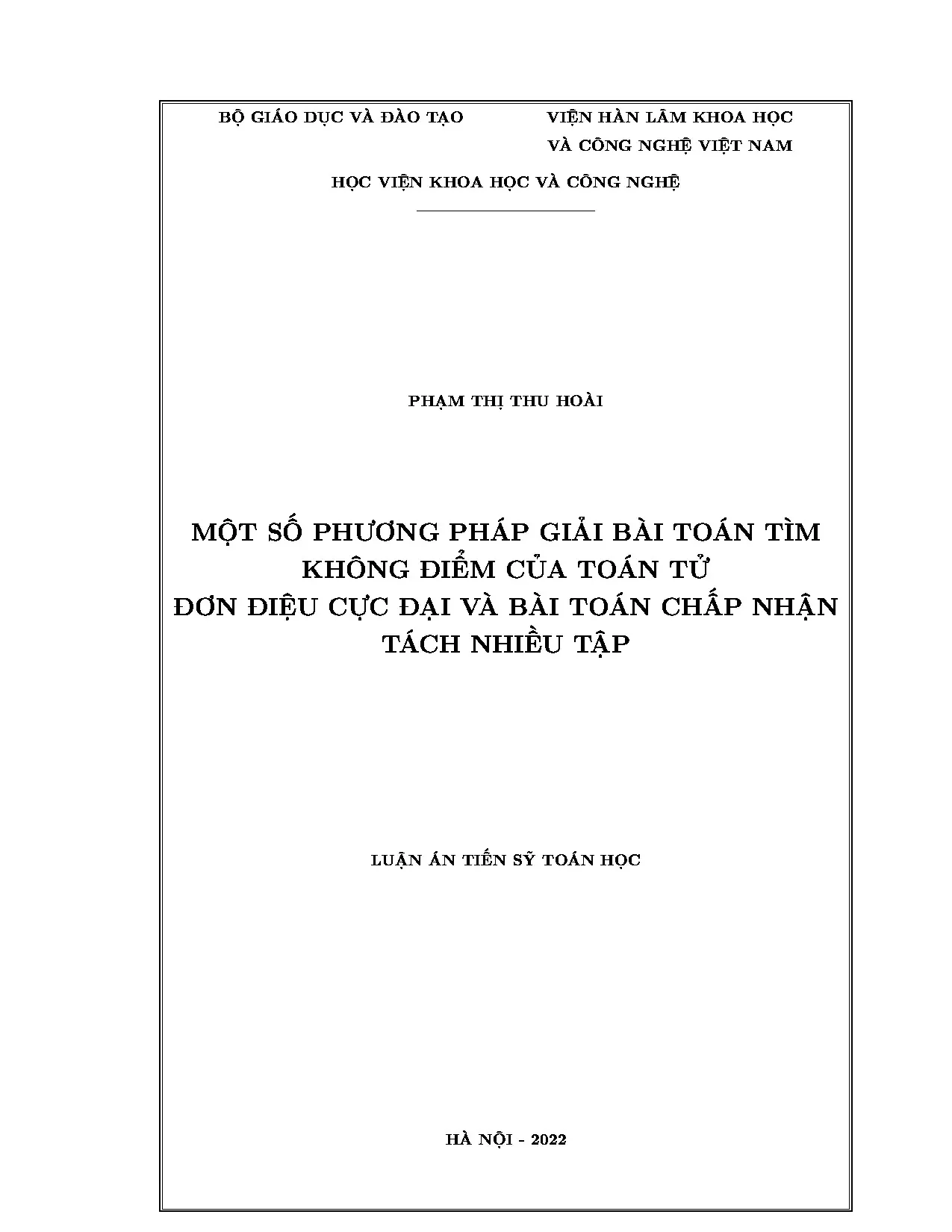 Phương pháp giải bài toán tìm không điểm toán tử đơn điệu cực đại