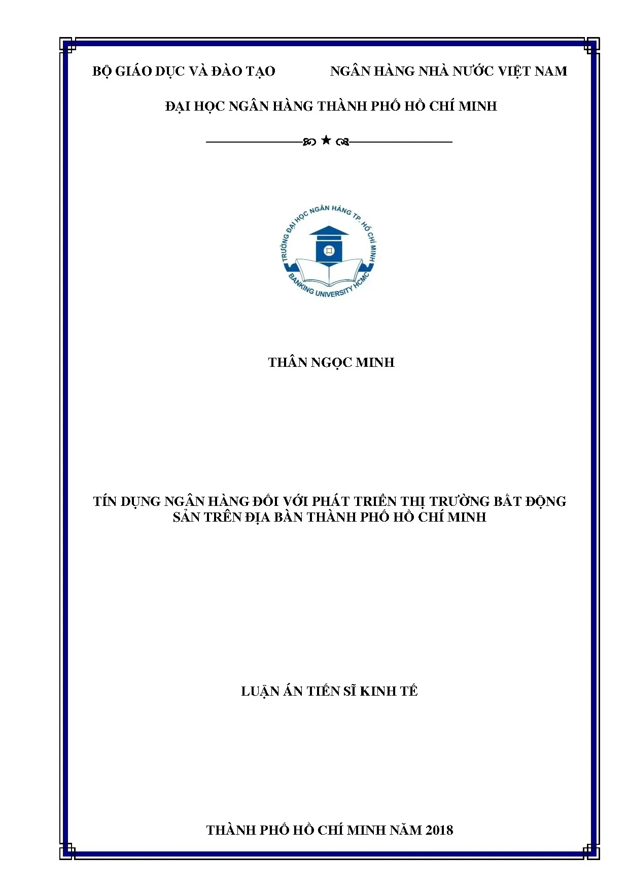 Tín dụng ngân hàng và phát triển BĐS TP.HCM