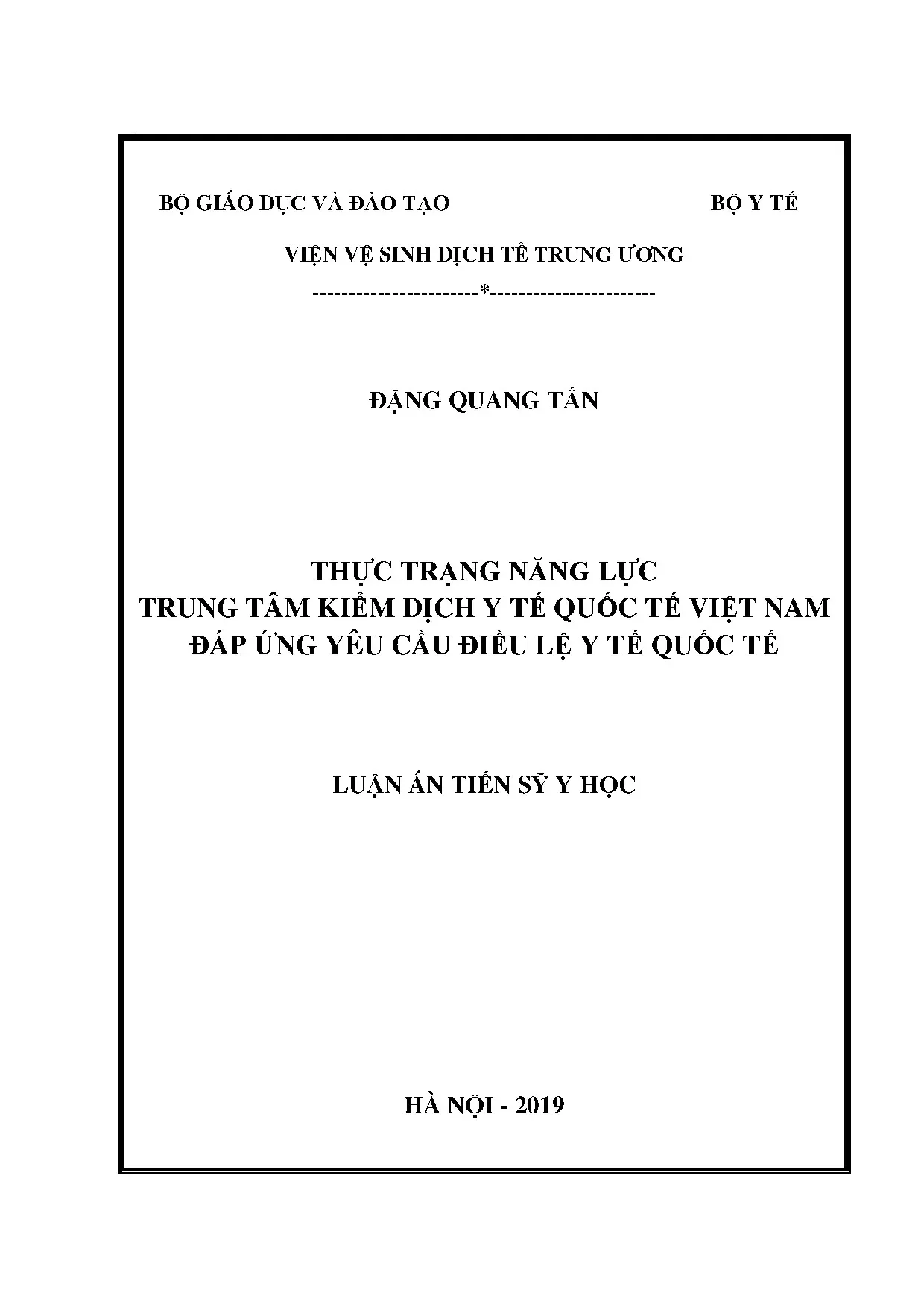 Năng lực Trung tâm Kiểm dịch Y tế Quốc tế Việt Nam đáp ứng IHR