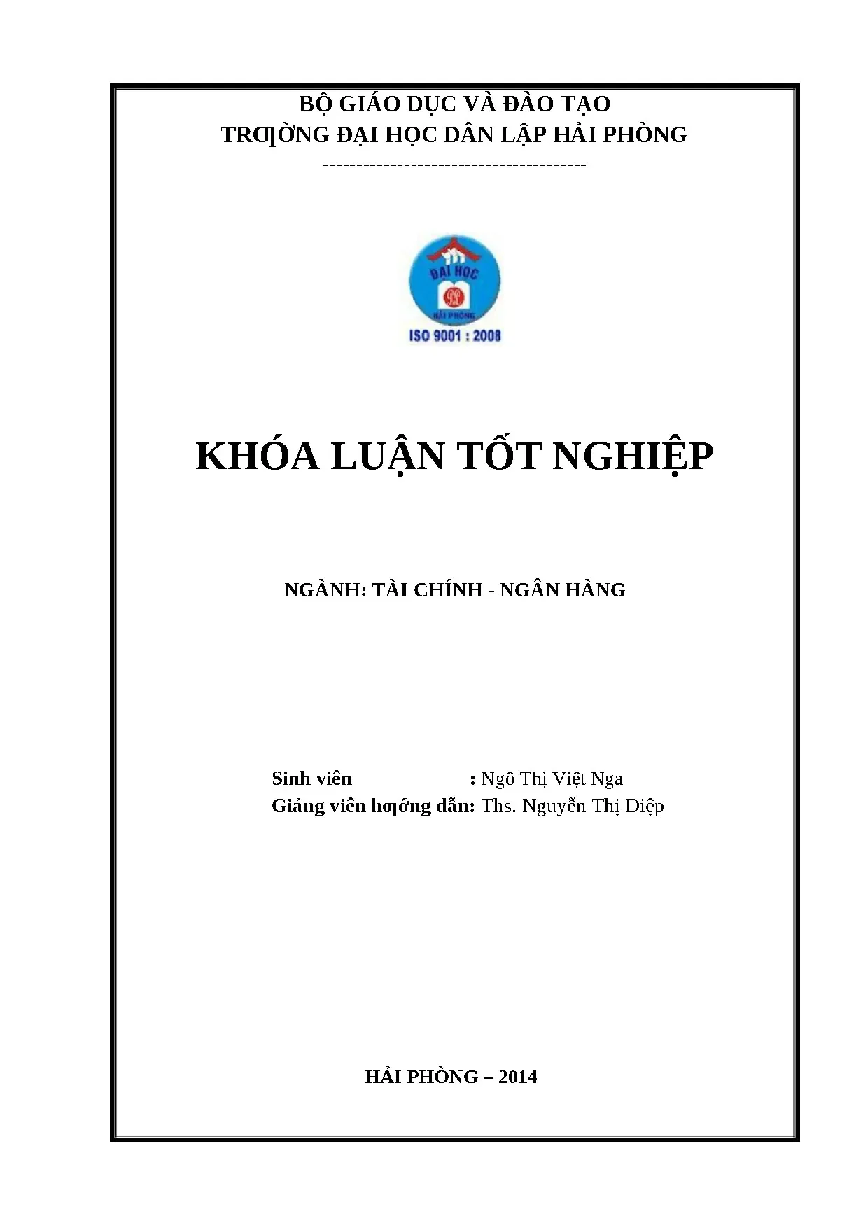 Giải pháp nâng cao chất lượng tín dụng ngân hàng TMCP Sài Gòn - chi nhánh Hồng Bàng