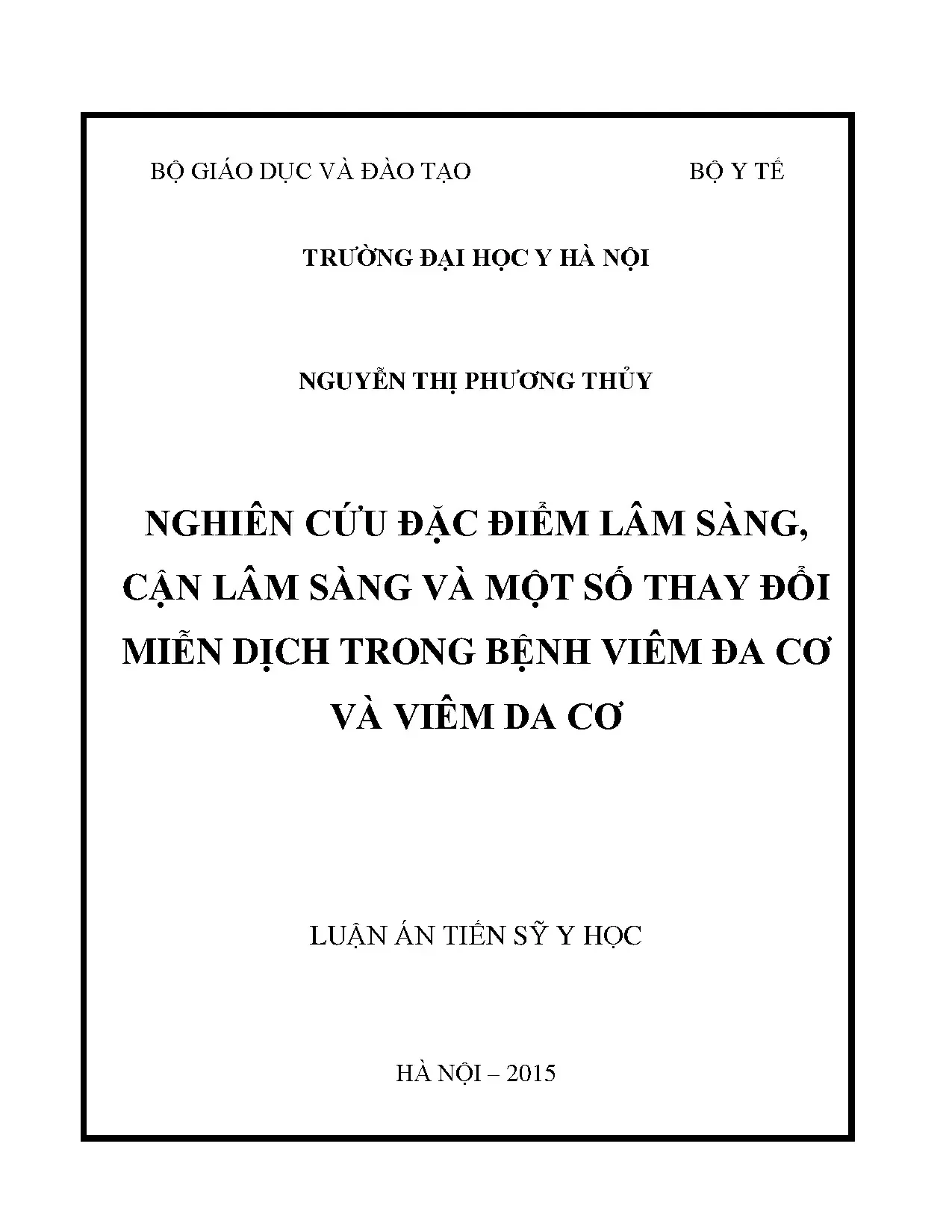 Viêm đa cơ và viêm da cơ: Đặc điểm lâm sàng, miễn dịch