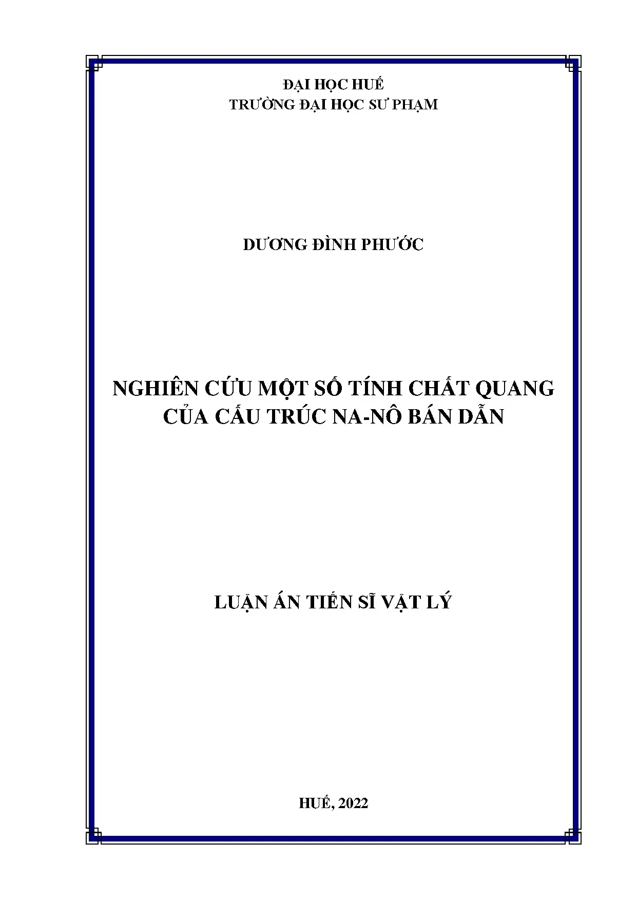Nghiên cứu tính chất quang của na-nô bán dẫn