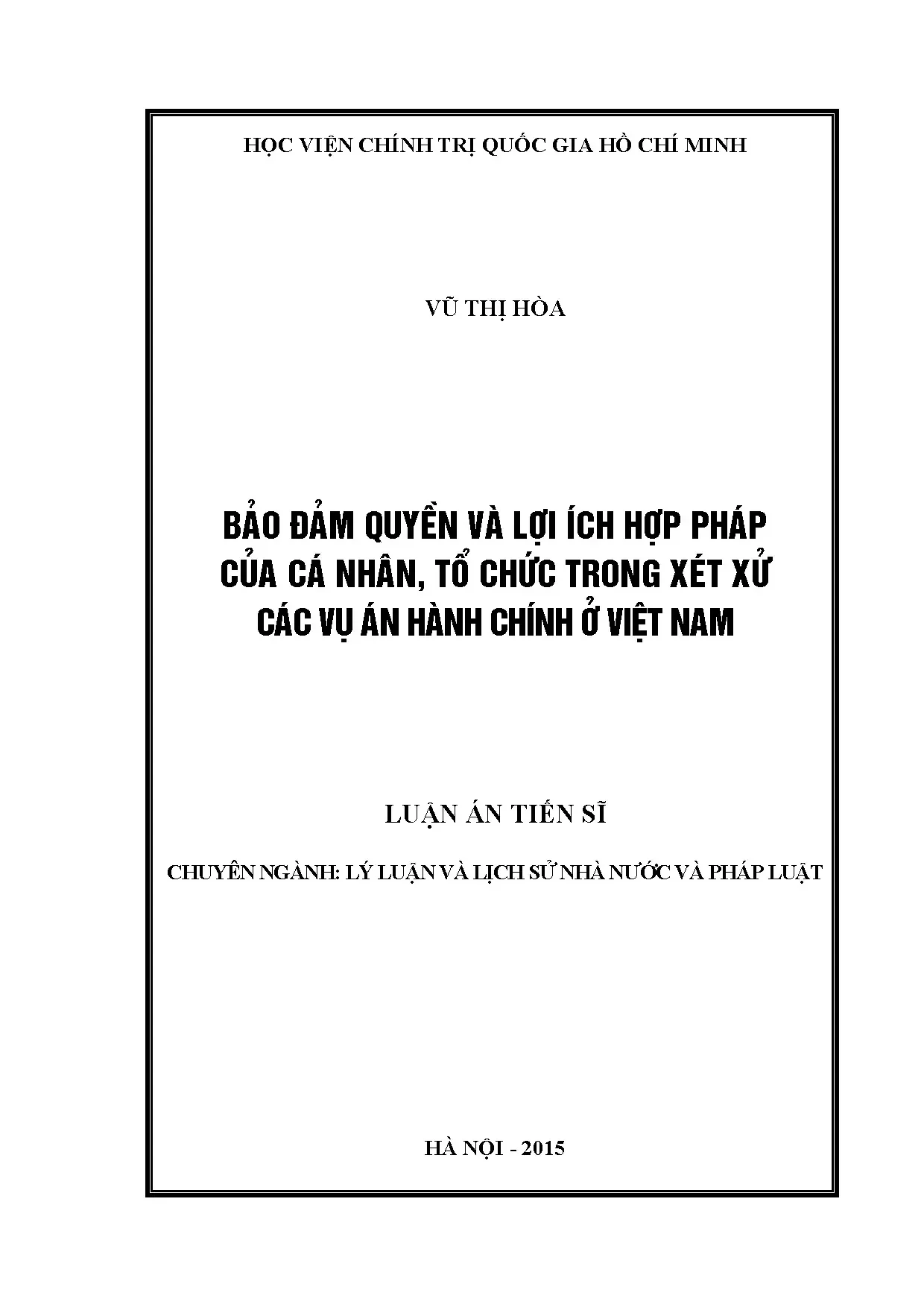 Bảo đảm quyền lợi cá nhân, tổ chức trong vụ án hành chính