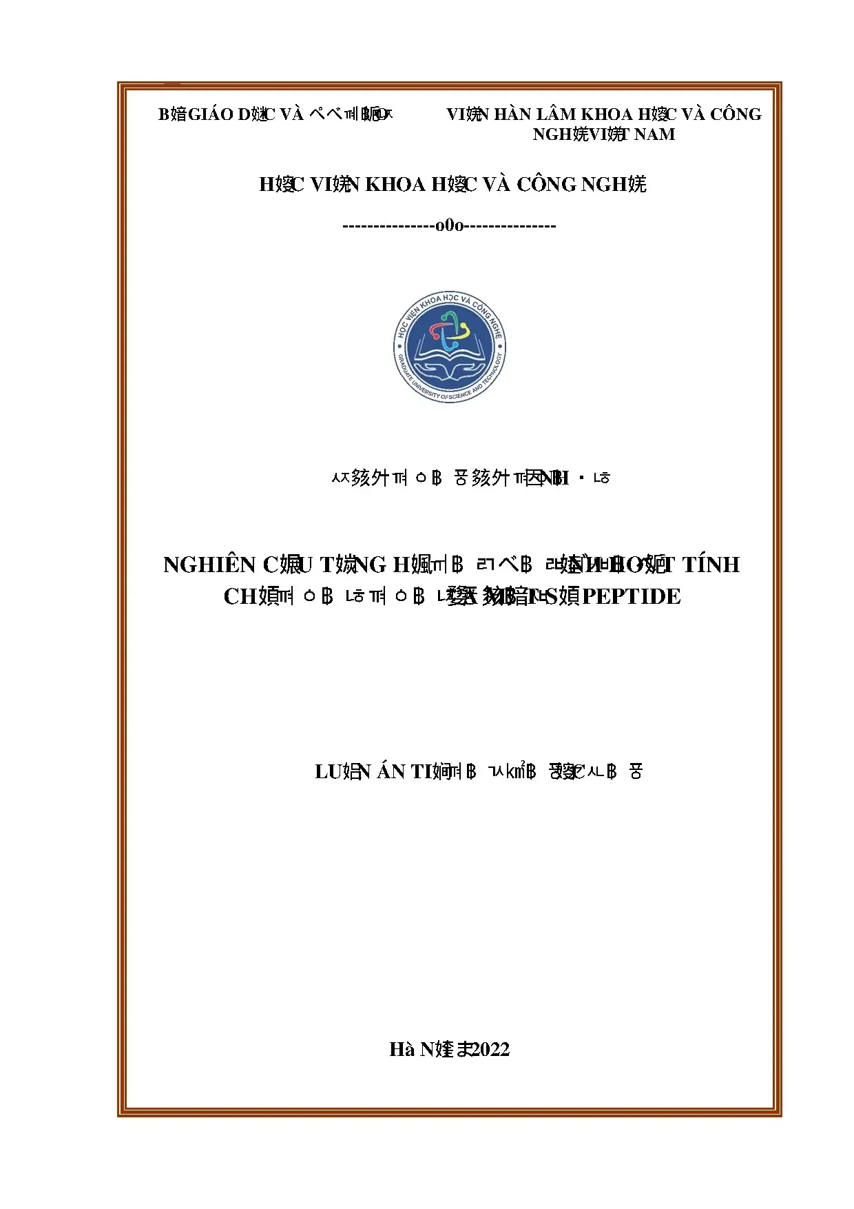 Nghiên cứu tổng hợp peptide chống ung thư