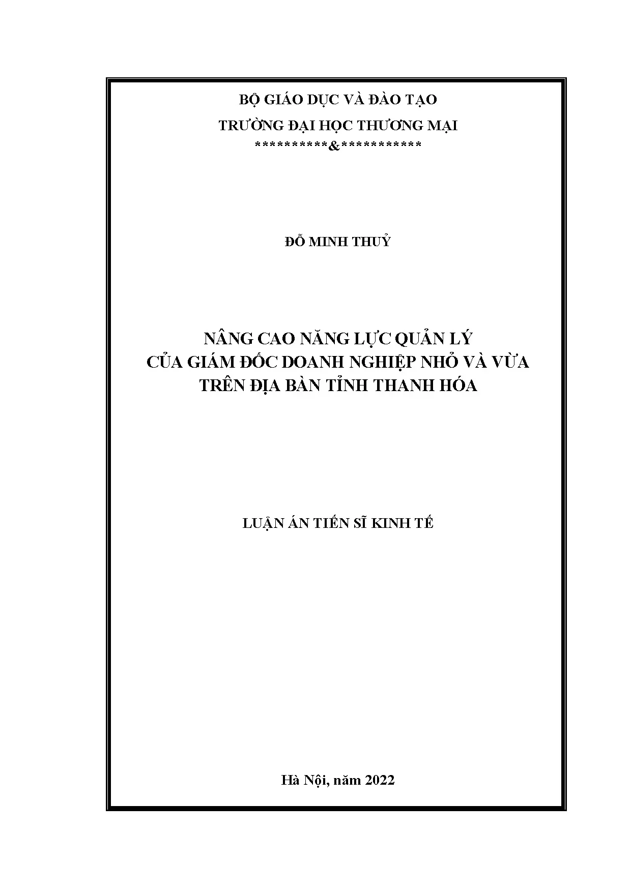 Nâng cao năng lực quản lý của giám đốc doanh nghiệp nhỏ và v