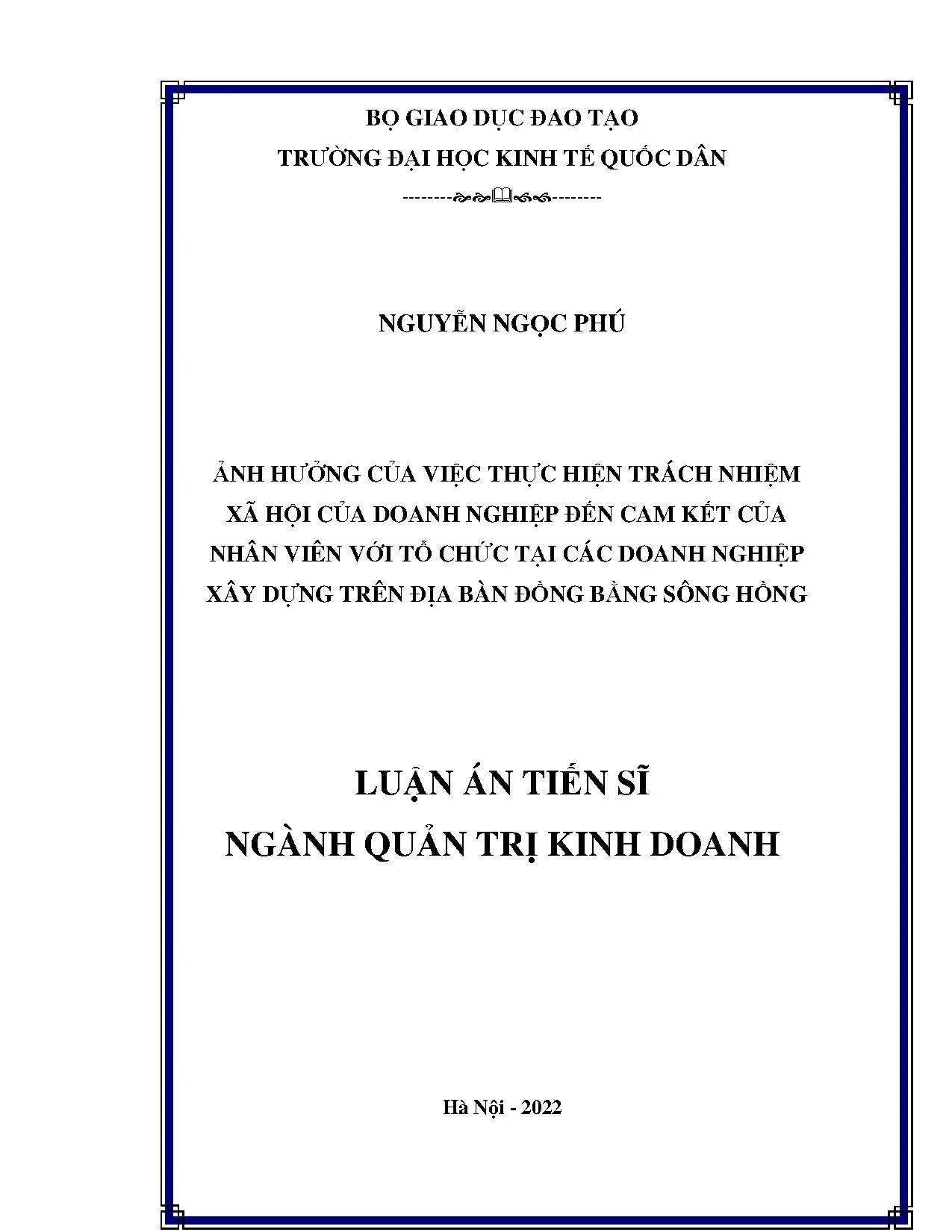Ảnh hưởng trách nhiệm xã hội doanh nghiệp đến cam kết nhân viên