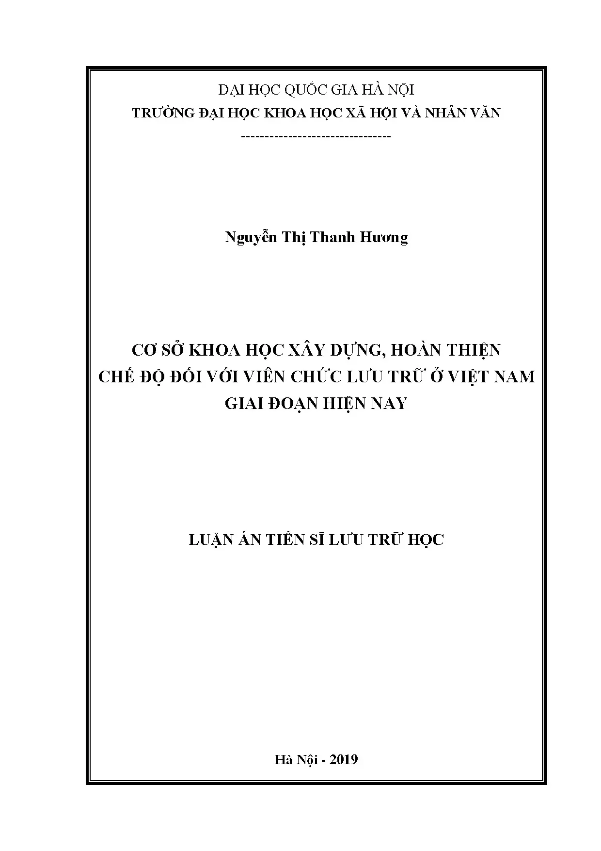 Luận án tiến sĩ cơ sở khoa học xây dựng hoàn thiện chế độ đố