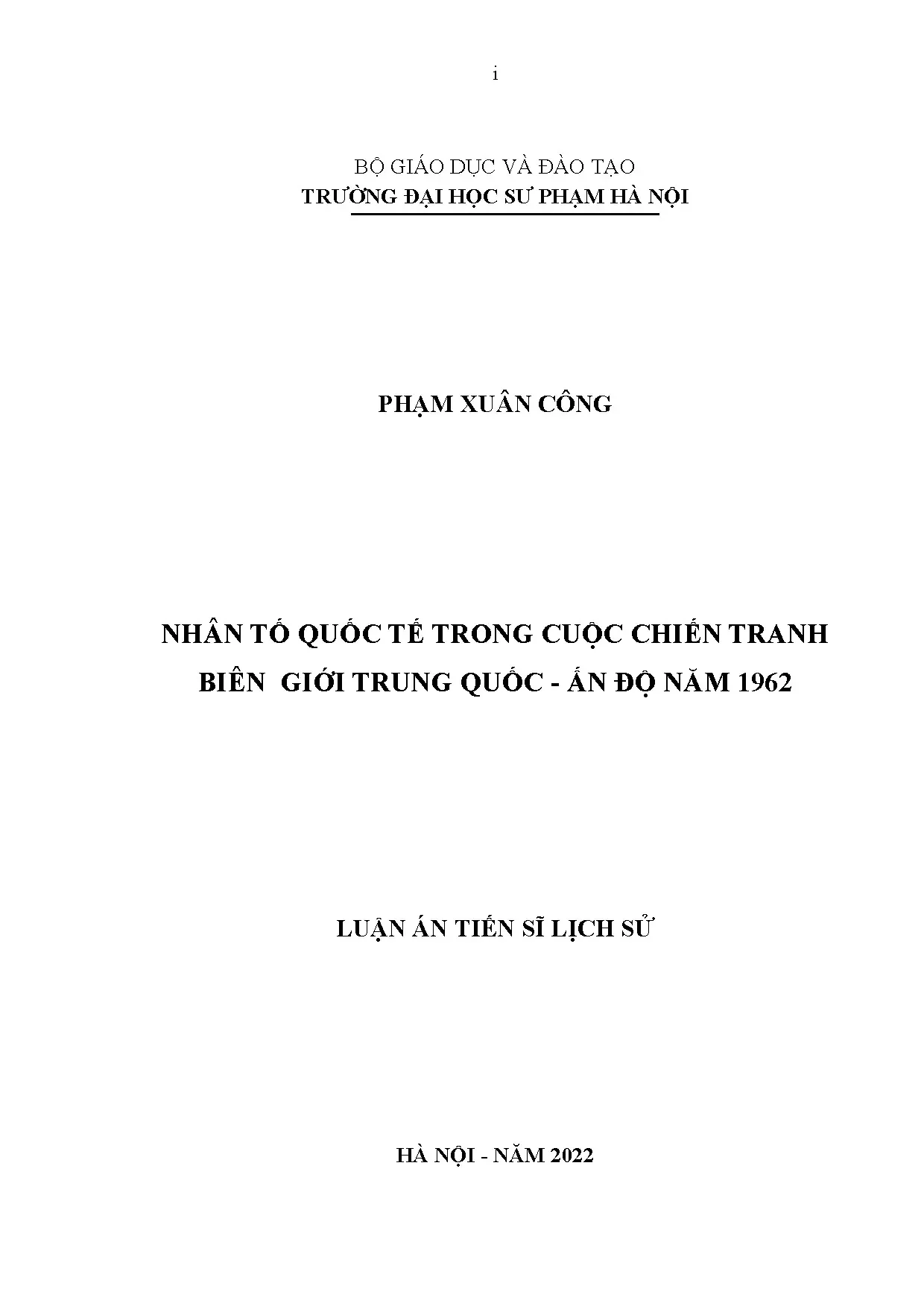 Nhân tố quốc tế trong chiến tranh biên giới Trung Quốc - Ấn Độ 1962
