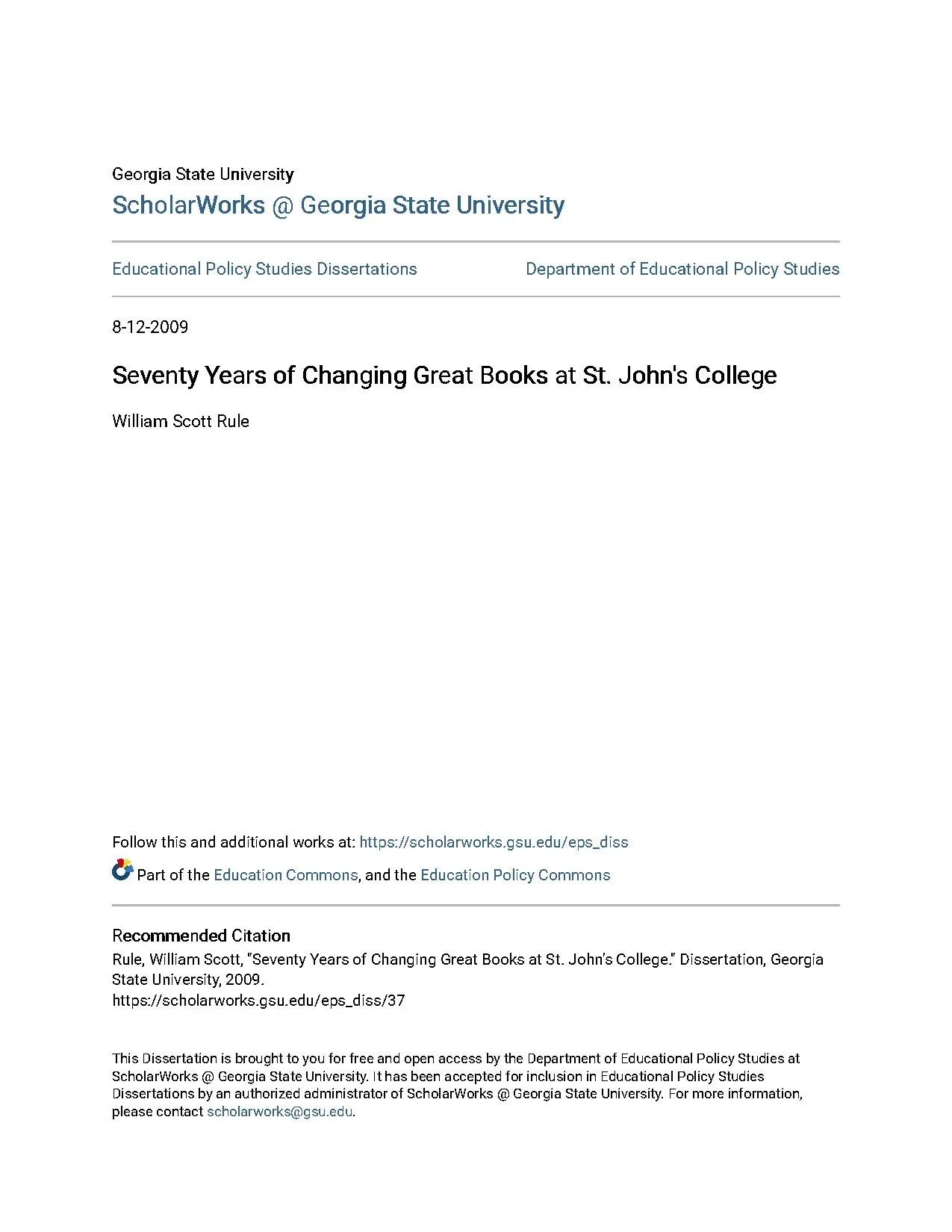 Seventy years of Great Books at St. John's College