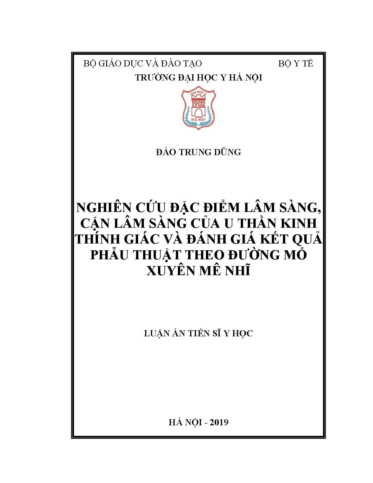 U Thần Kinh Thính Giác: Đặc điểm & Phẫu thuật Xuyên Mê Nhĩ
