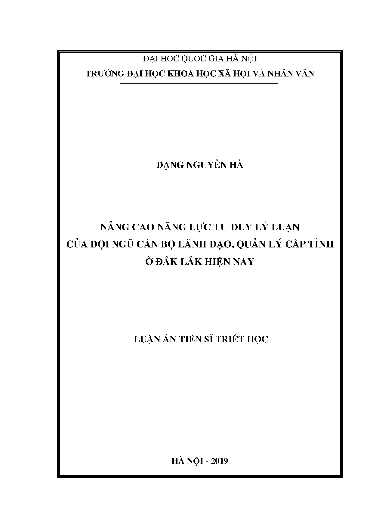 Nâng cao năng lực tư duy lý luận cán bộ lãnh đạo Đắk Lắk