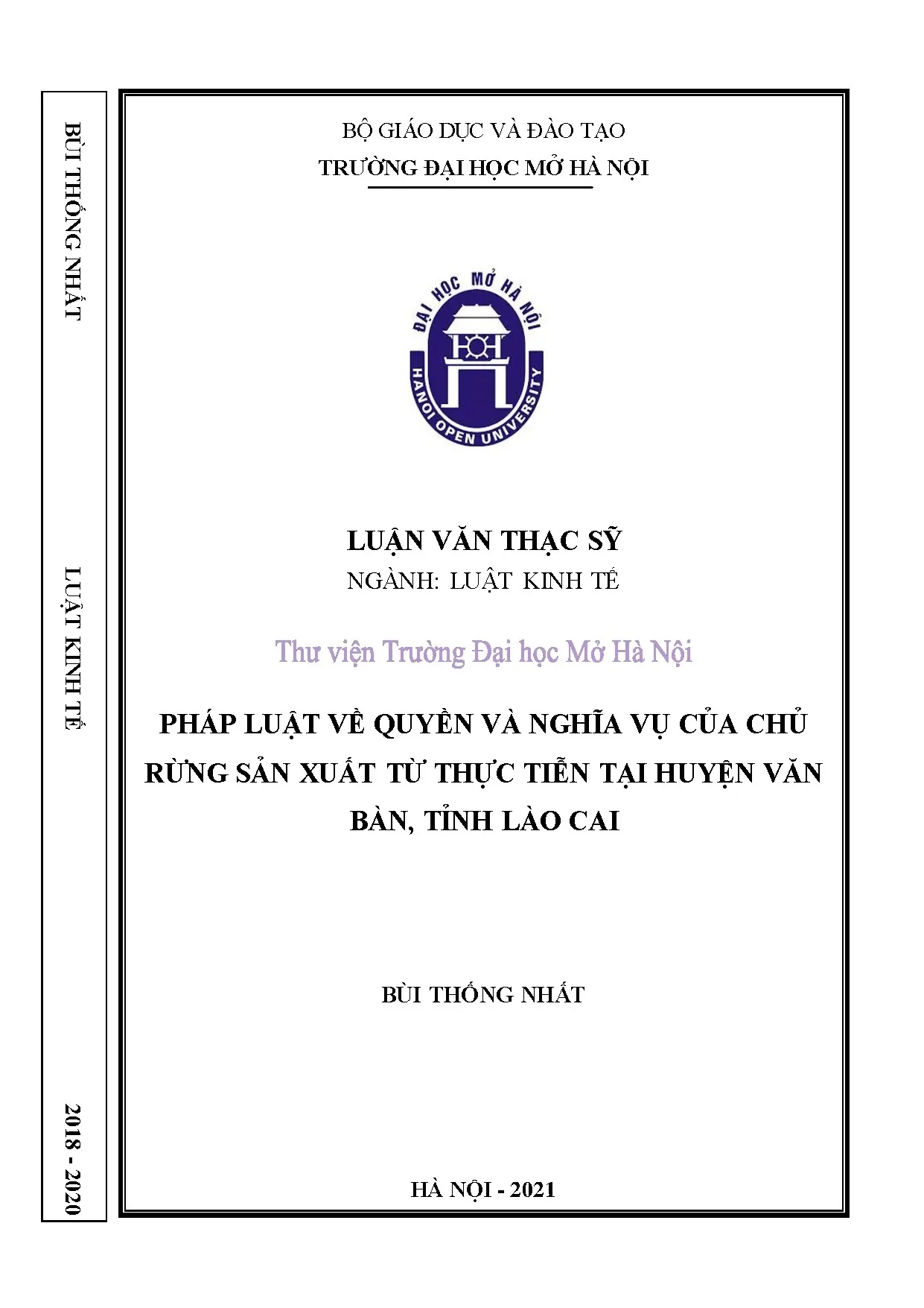 Pháp luật về quyền và nghĩa vụ của chủ rừng sản xuất tại Lào Cai