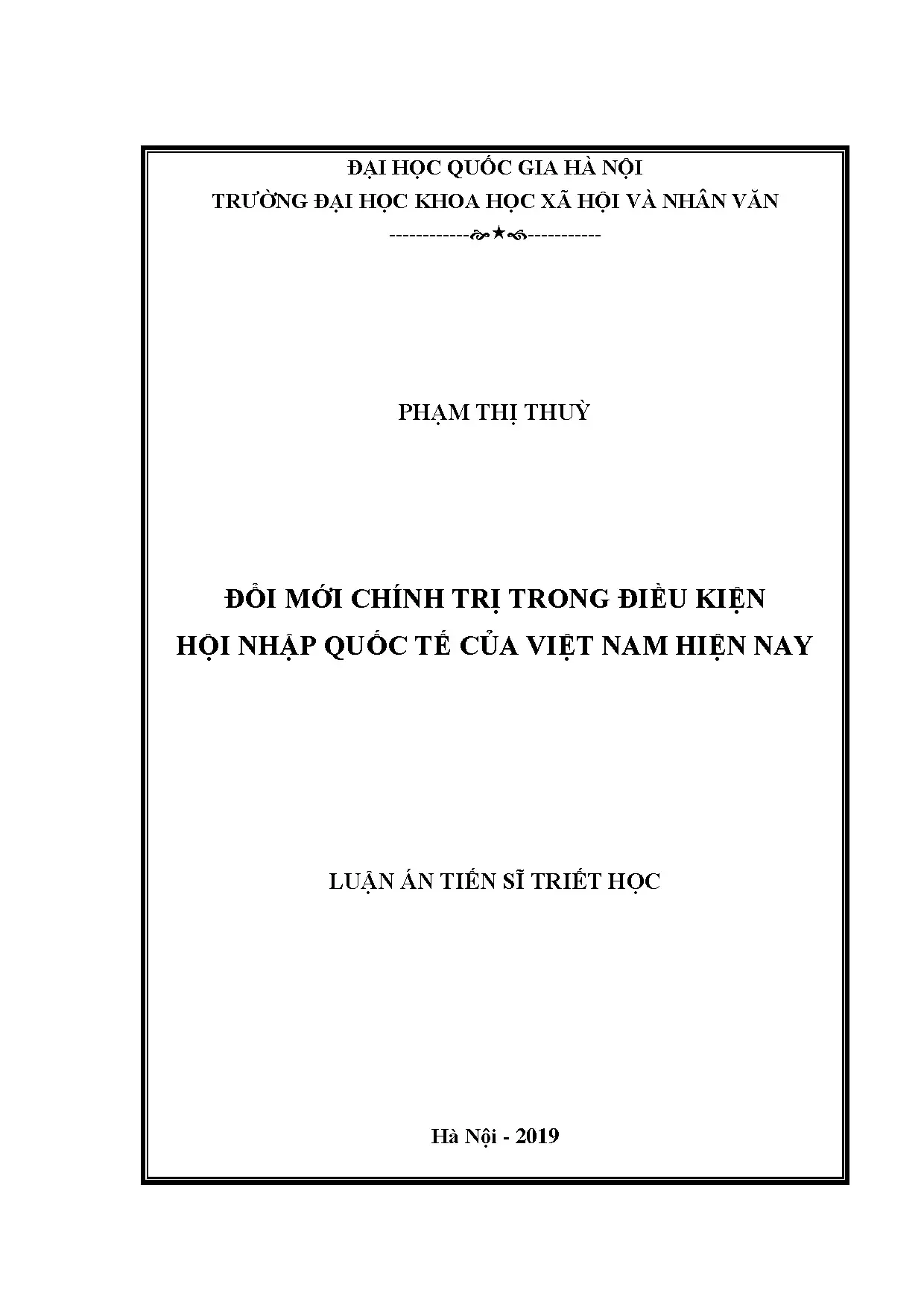 Đổi mới chính trị Việt Nam trong hội nhập quốc tế