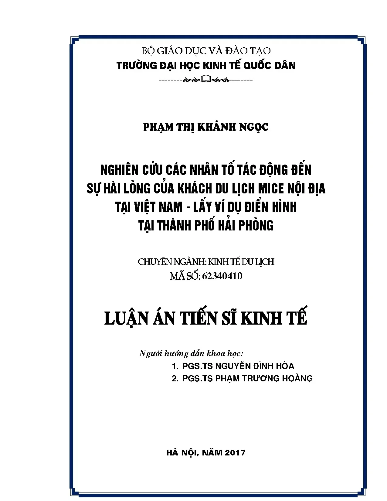 Hài lòng khách du lịch MICE nội địa tại Hải Phòng
