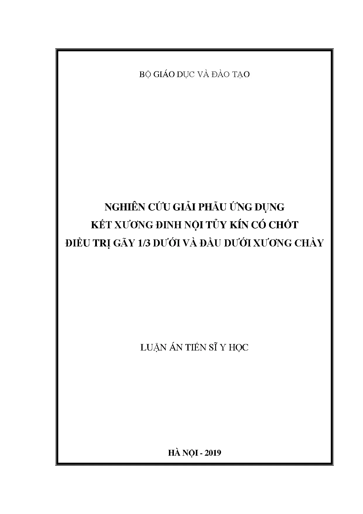 Nghiên cứu kết xương đinh nội tủy kín điều trị gãy xương chày