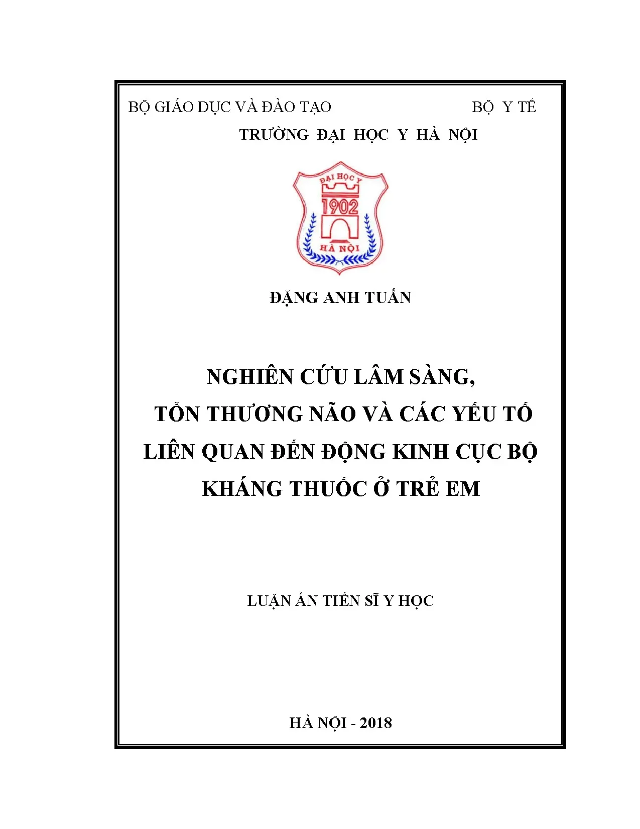 Động kinh cục bộ kháng thuốc ở trẻ em: Nghiên cứu tổn thương não