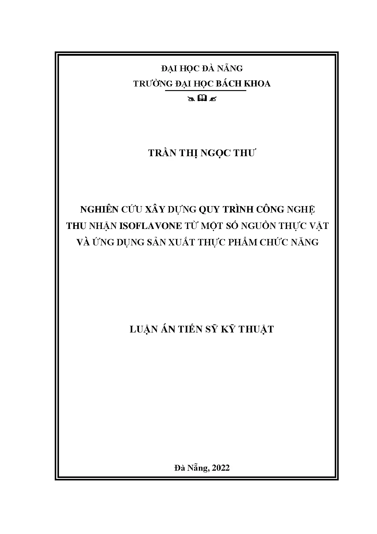 Nghiên cứu xây dựng quy trình thu nhận isoflavone từ thực vật ứng dụng sản xuất thực phẩm chức năng
