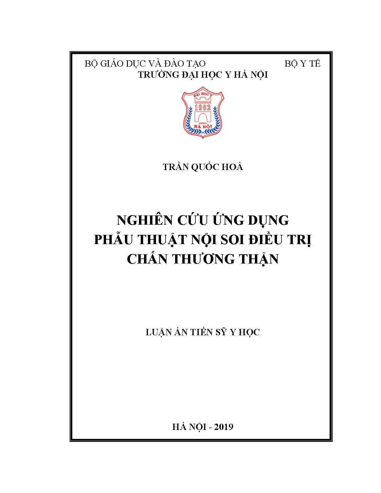 Ứng dụng phẫu thuật nội soi điều trị chấn thương thận