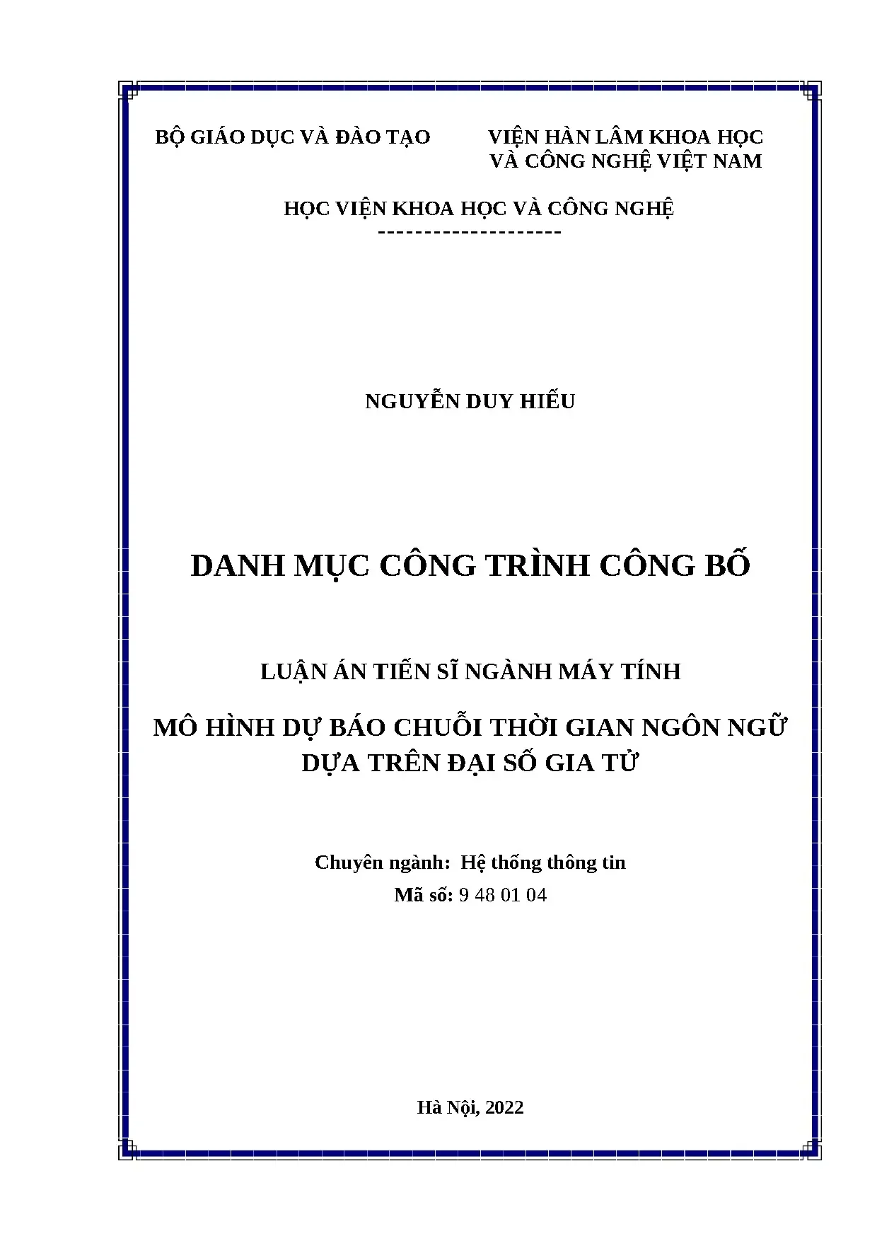 Mô hình dự báo chuỗi thời gian ngôn ngữ trên đại số gia tử