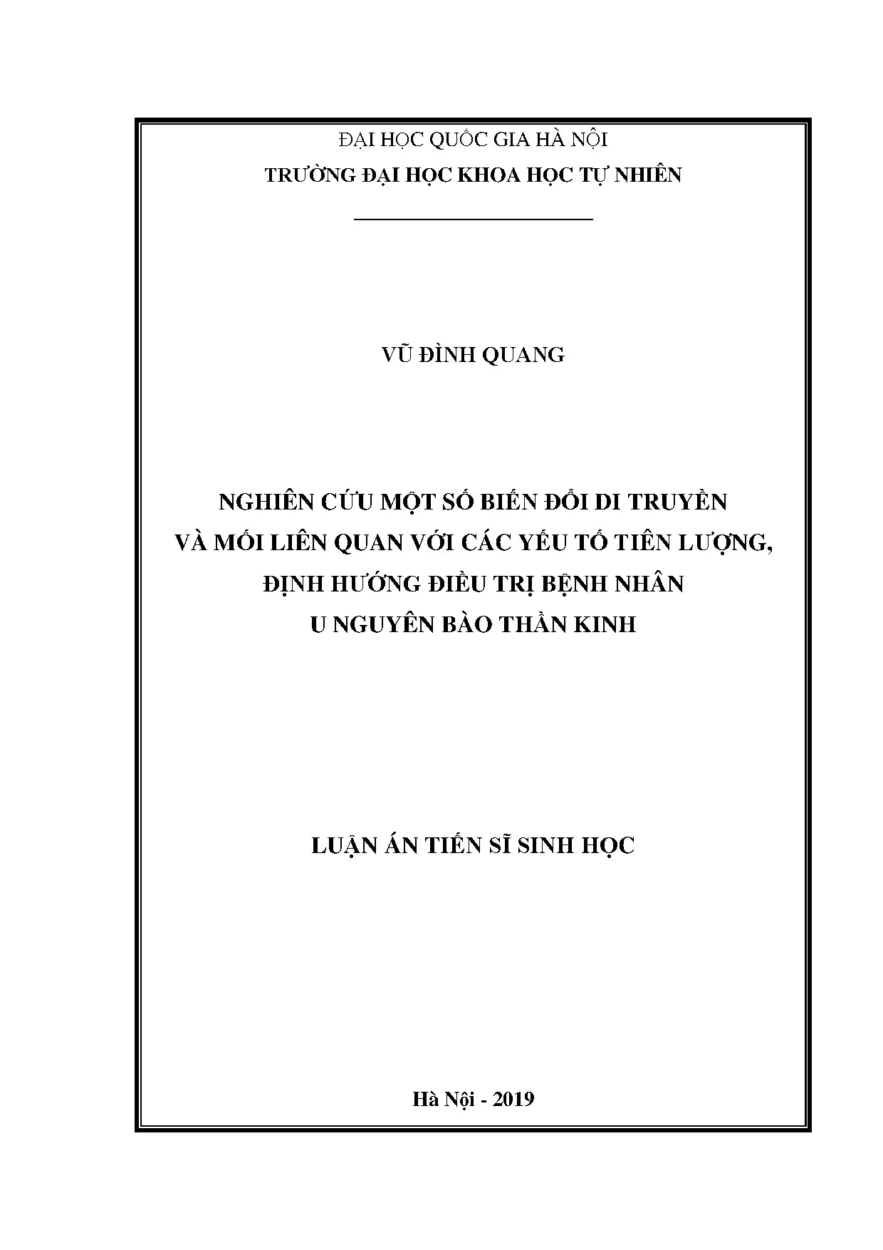 Biến đổi di truyền u nguyên bào thần kinh: Liên quan yếu tố tiên lượng điều trị