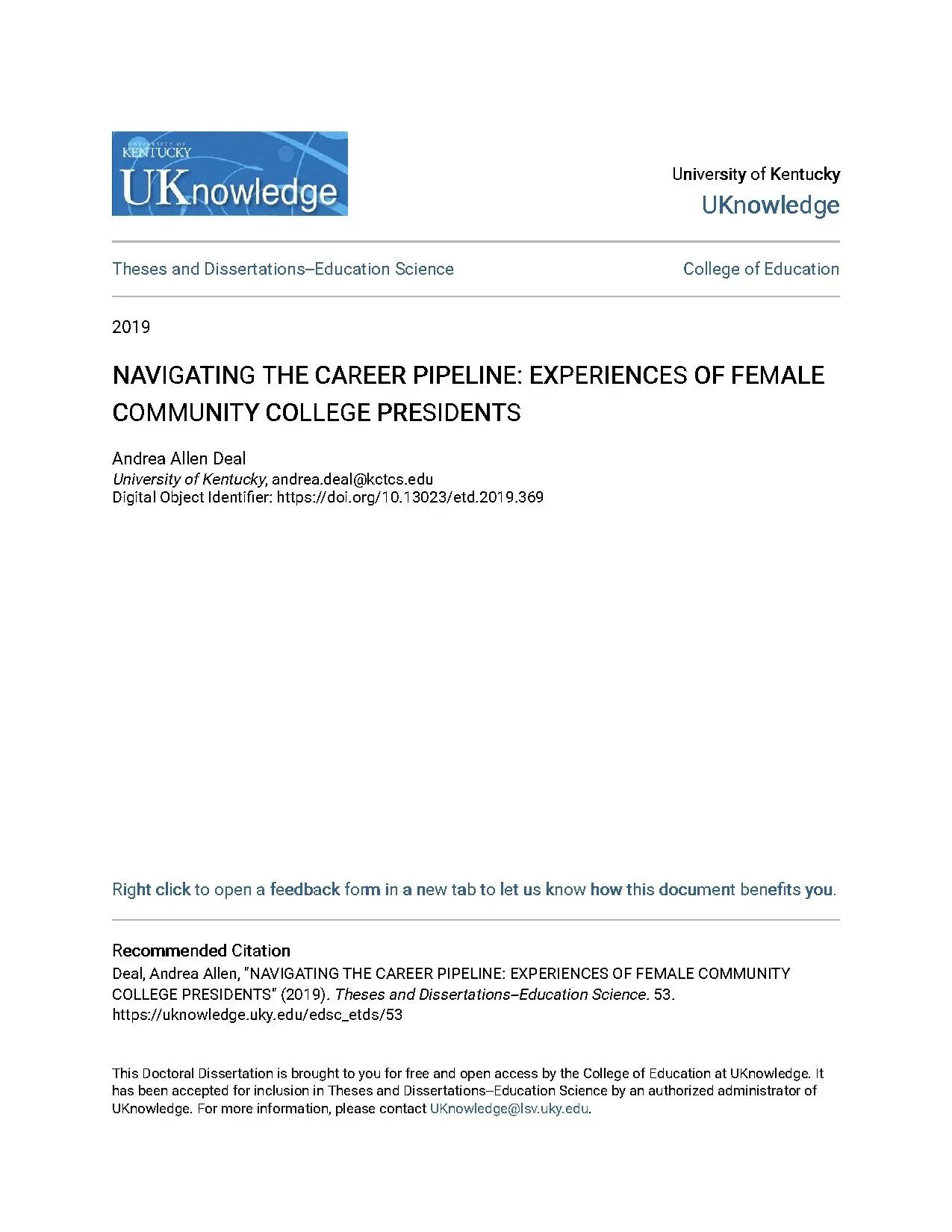 Navigating the career pipeline experiences of female communi