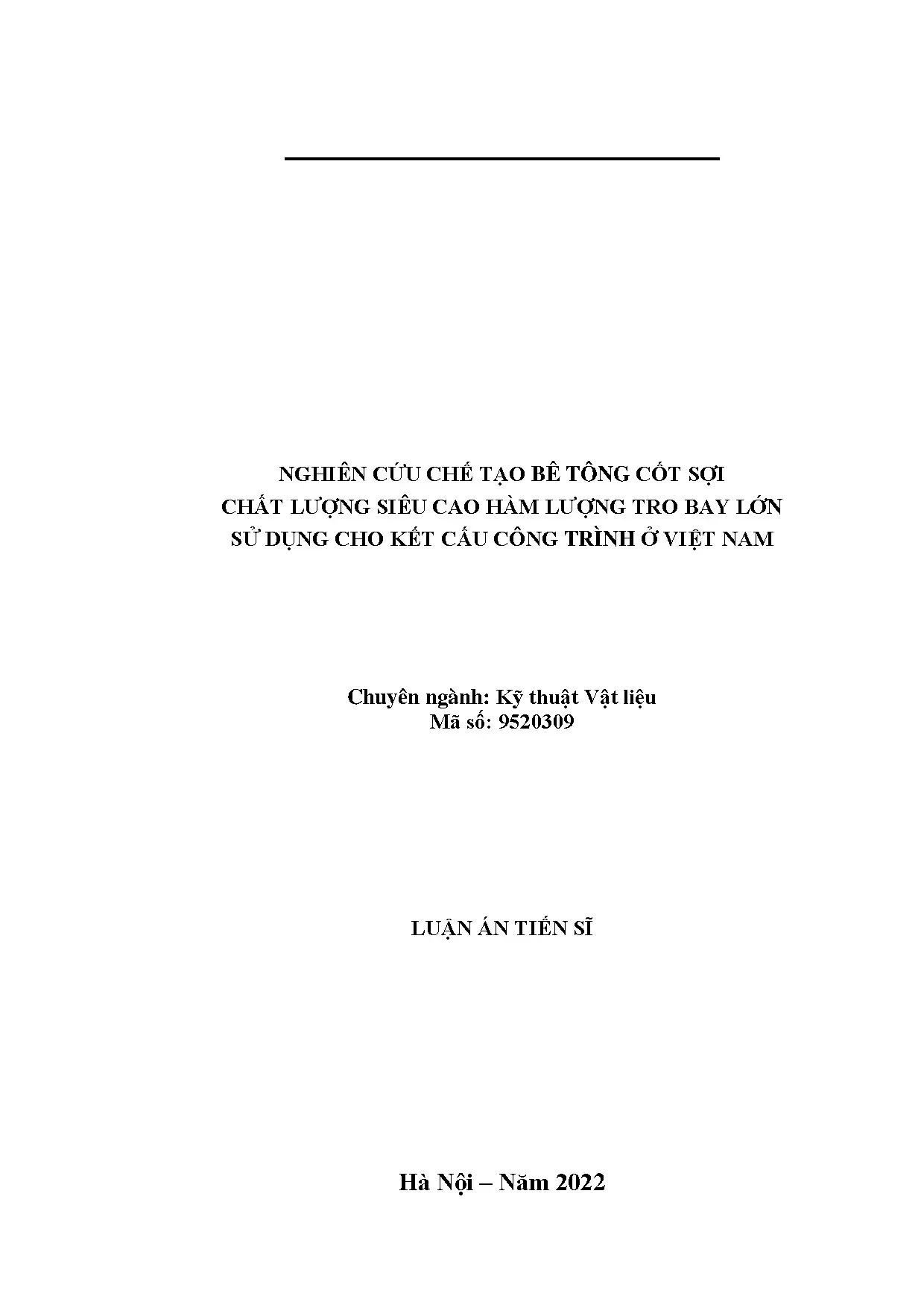 Nghiên cứu chế tạo bê tông cốt sợi chất lượng siêu cao hàm l