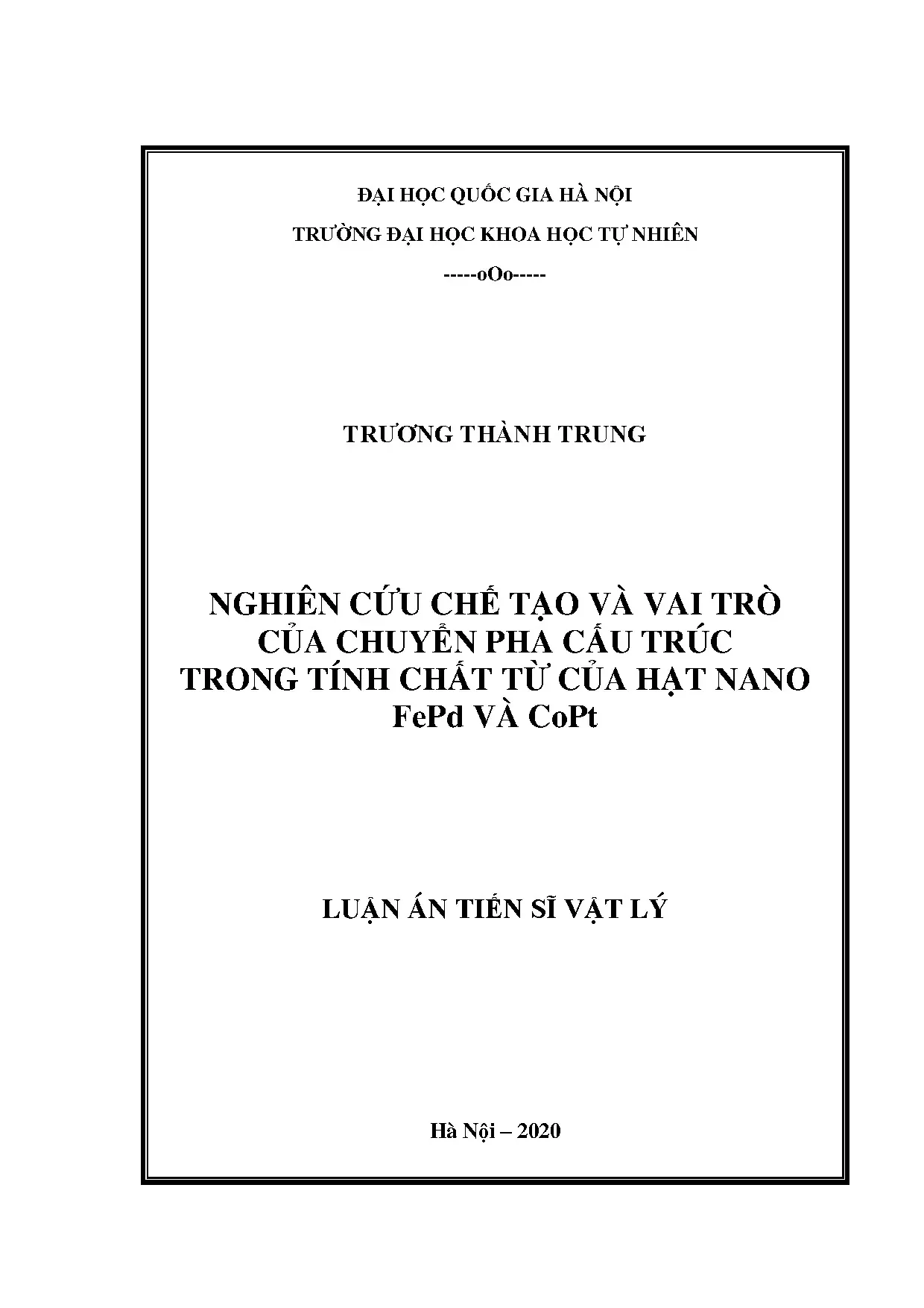 Hạt Nano FePd & CoPt: Chuyển Pha, Cấu Trúc và Tính Chất Từ