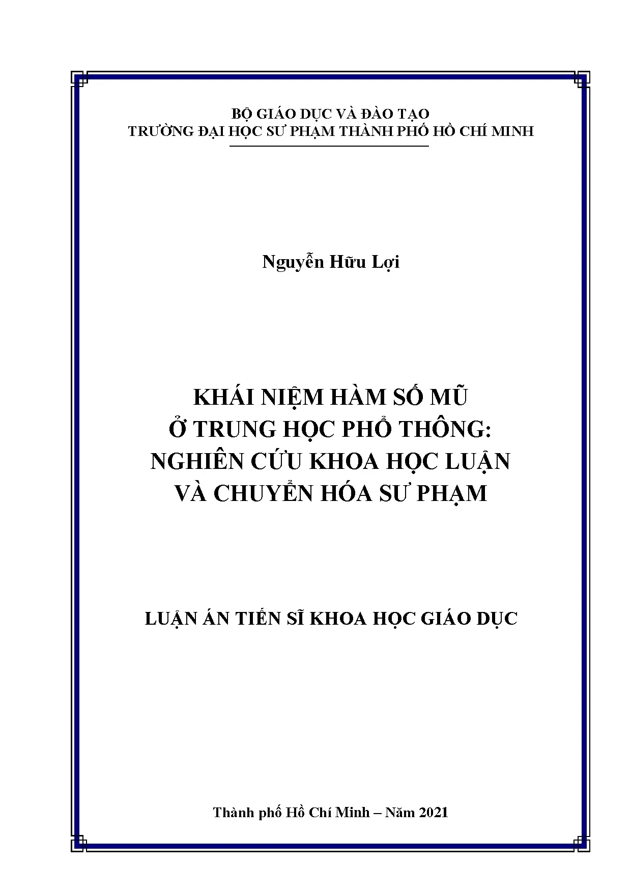Hàm số mũ THPT: Nghiên cứu khoa học luận & chuyển hóa sư phạm