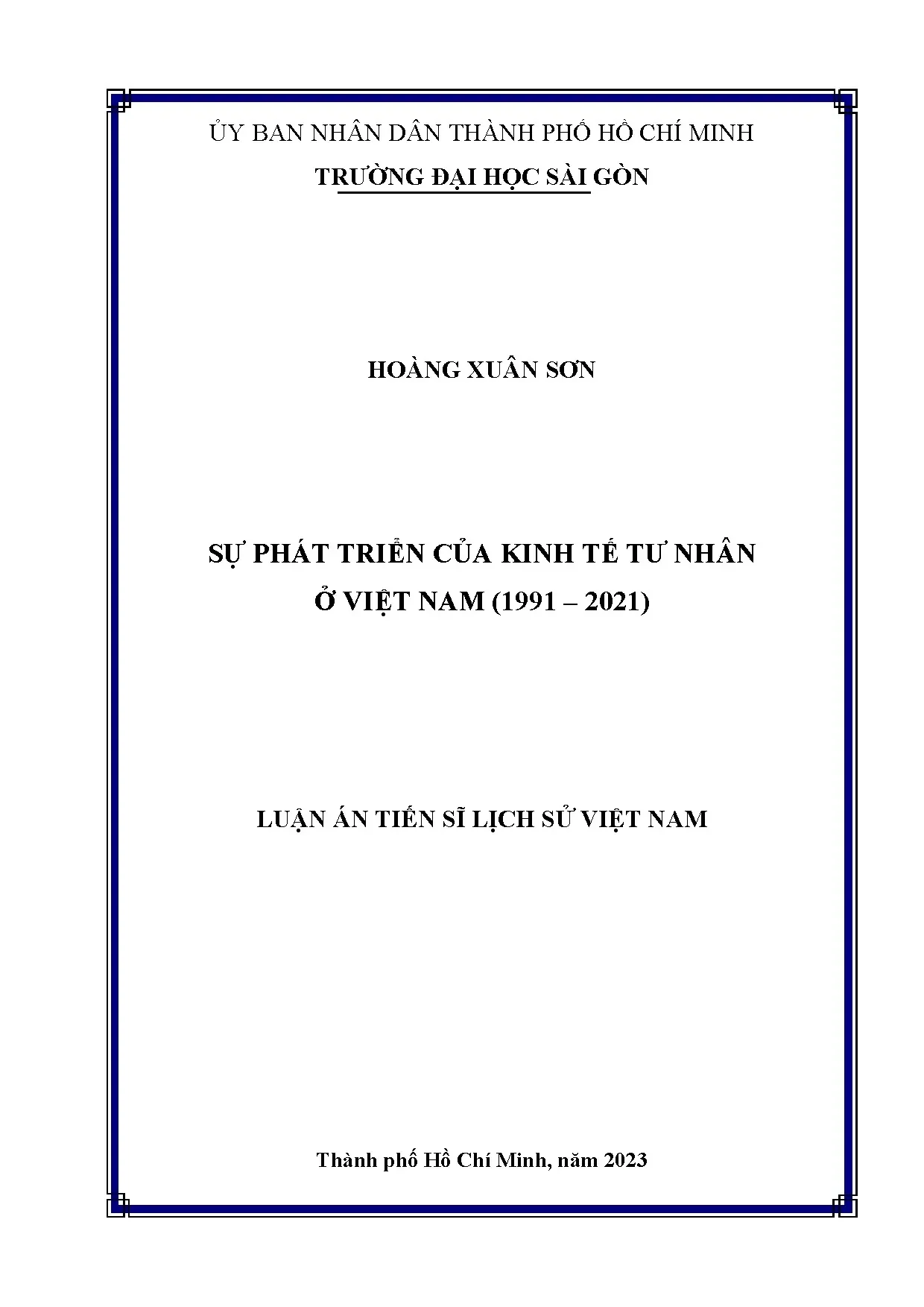 Sự phát triển kinh tế tư nhân Việt Nam 1991-2021