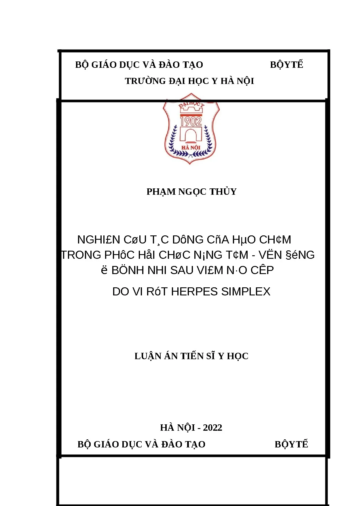 Luận án TS: Hào châm phục hồi chức năng tâm-vận động bệnh nhi sau viêm não