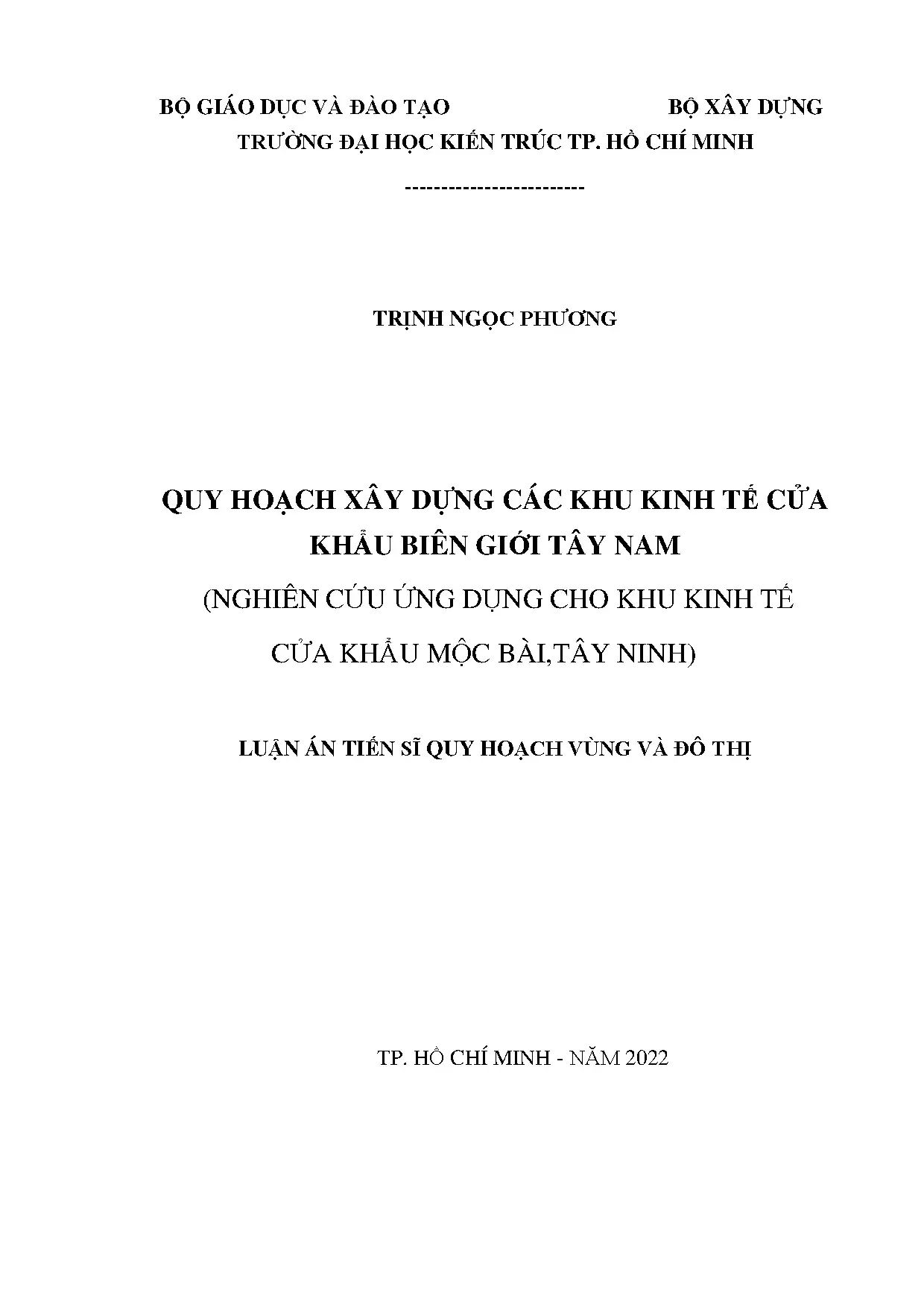 Quy hoạch xây dựng các khu kinh tế cửa khẩu biên giới tây na
