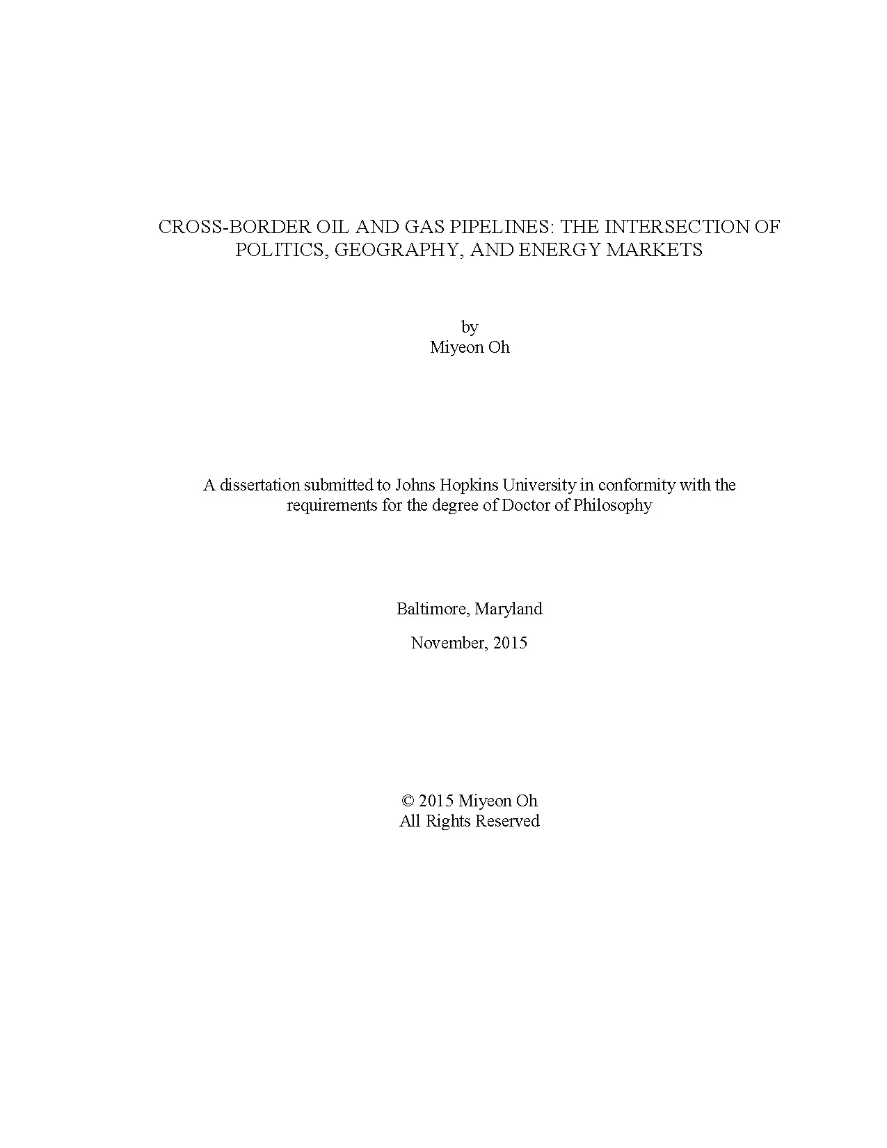 Oh dissertation 2015