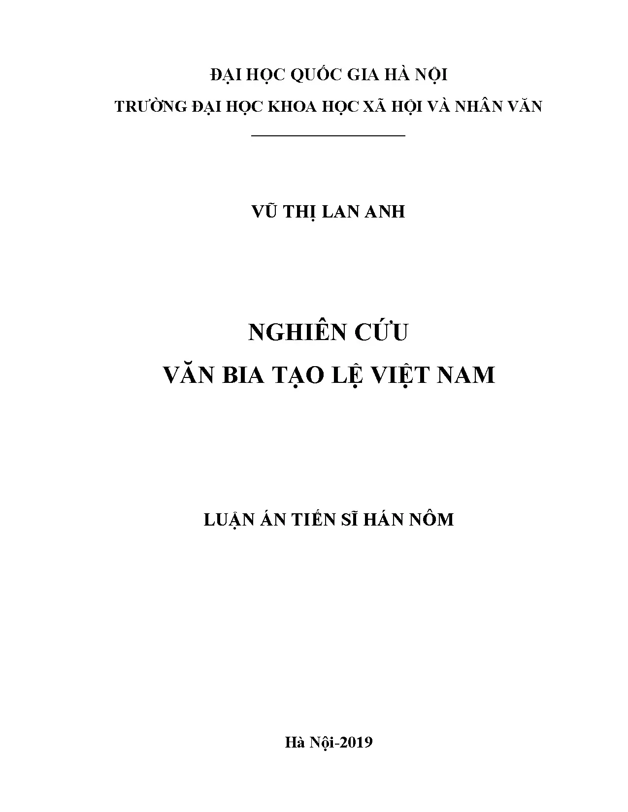 Nghiên cứu văn bia Tạo lệ Việt Nam