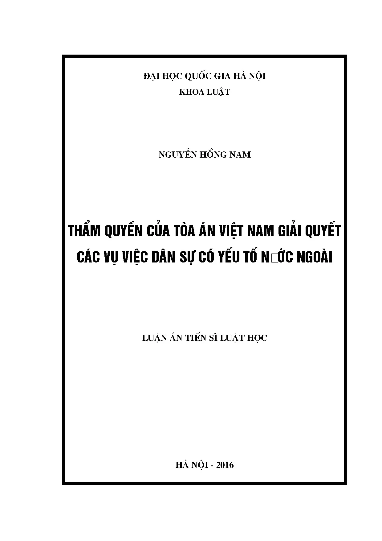 Luận văn thạc sĩ thẩm quyền của tòa án việt nam giải quyết c